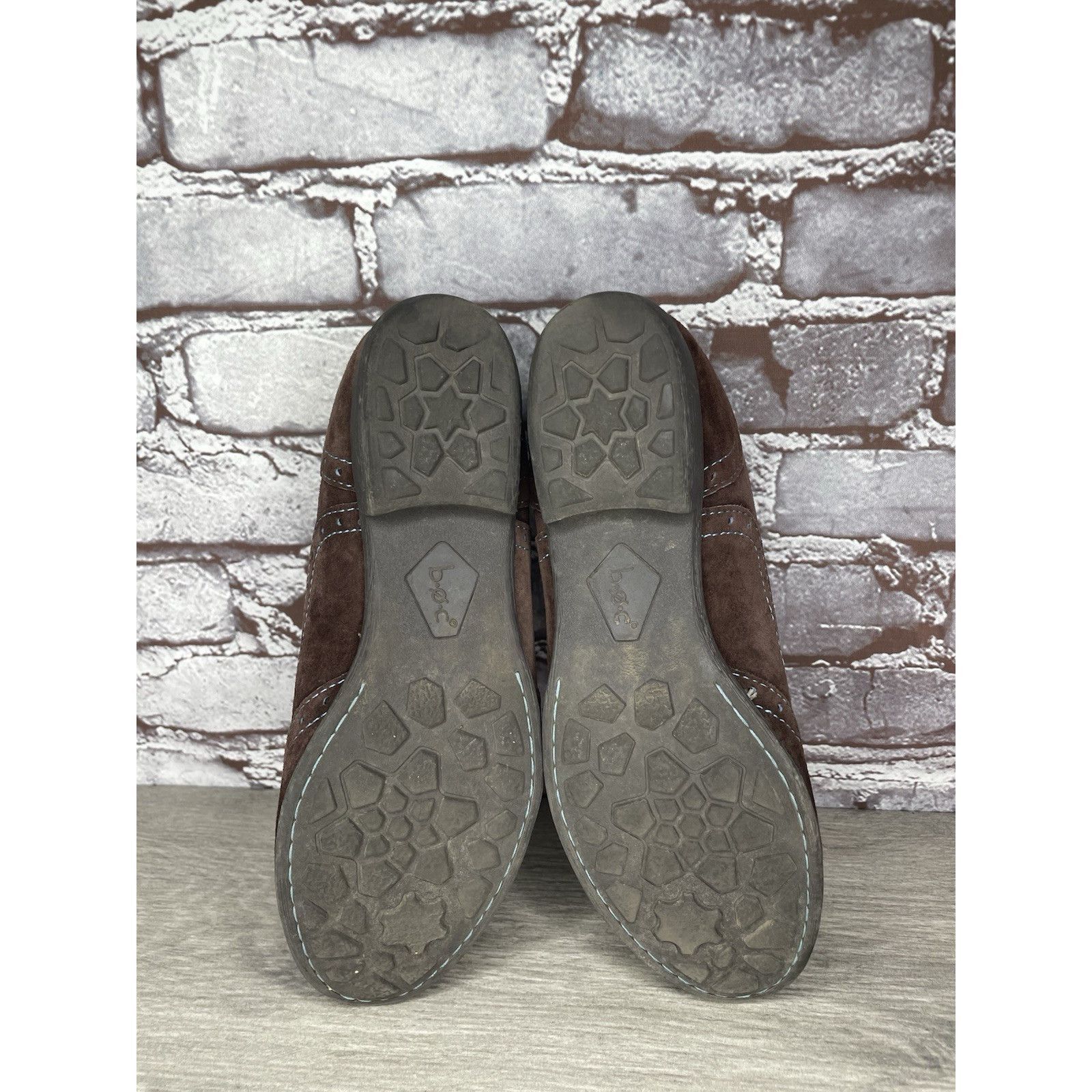 Born Born BOC Suzette Wingtips Shoes Brown Suede Blue Stitching O Size US 8.5 / IT 38.5 - 21 Thumbnail