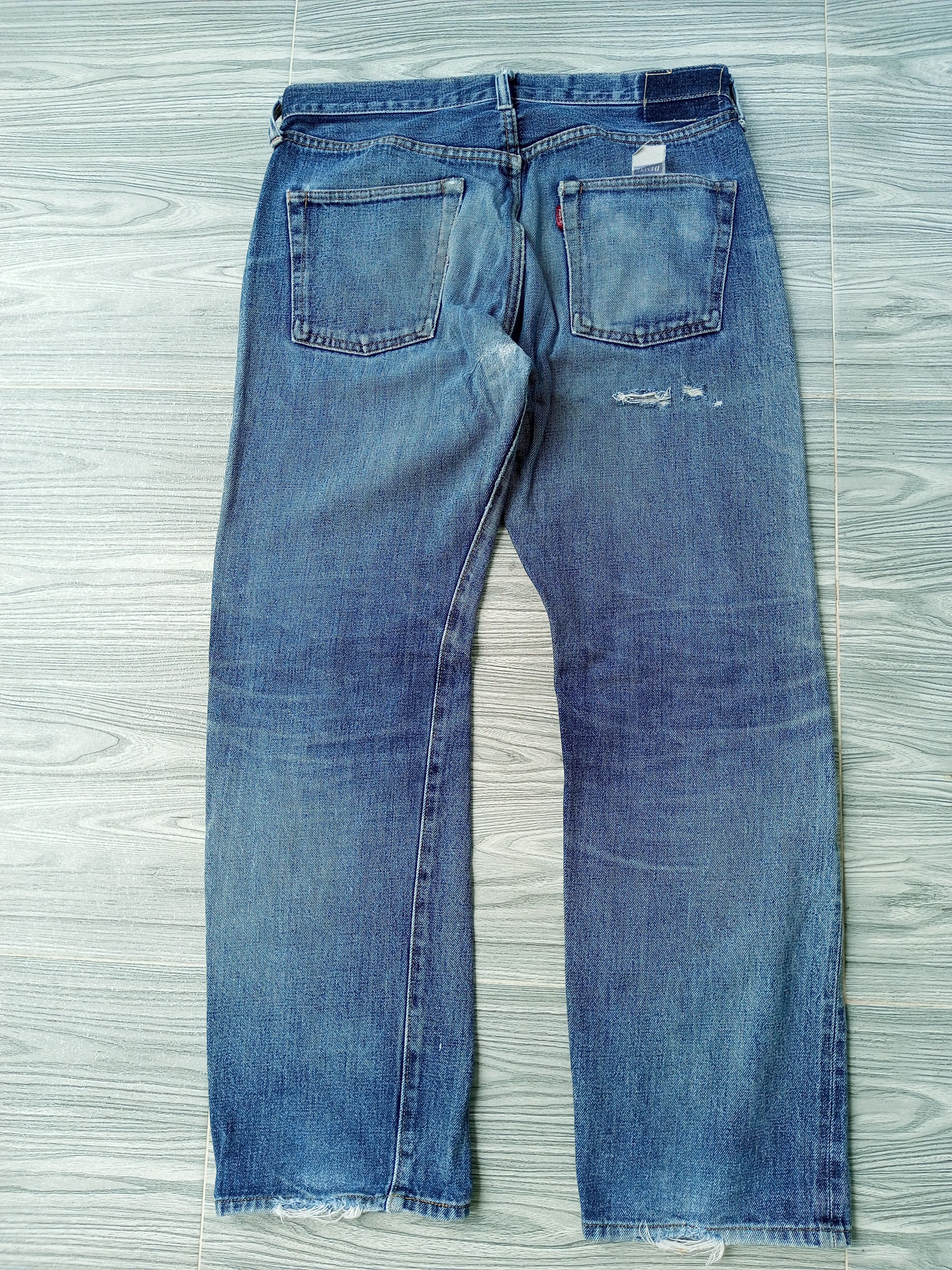 Denime × Japanese Brand Vintage Denime Selvedge Japan Crazy Distress Mud Wash Size US 34 / EU 50 - 21 Thumbnail