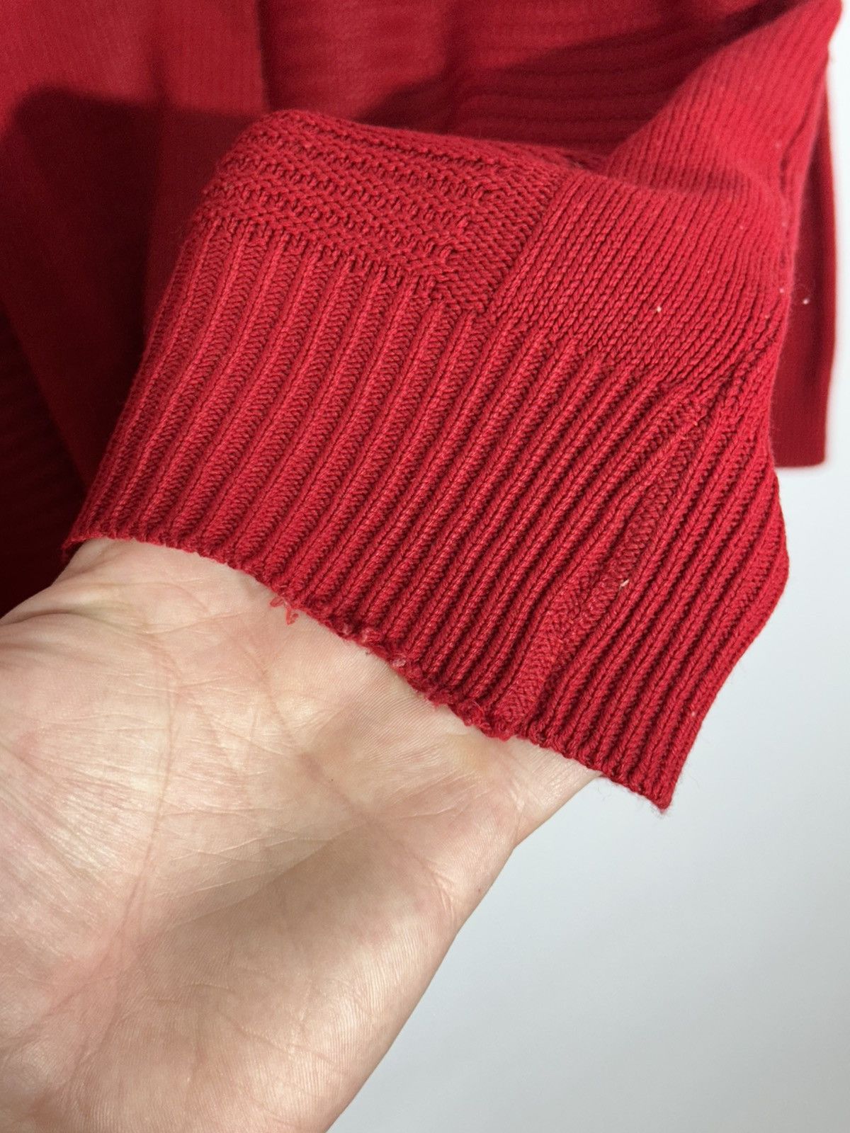 Lacoste Vintage Lacoste Red V-Neck Sweater Size US XL / EU 56 / 4 - 3 Thumbnail