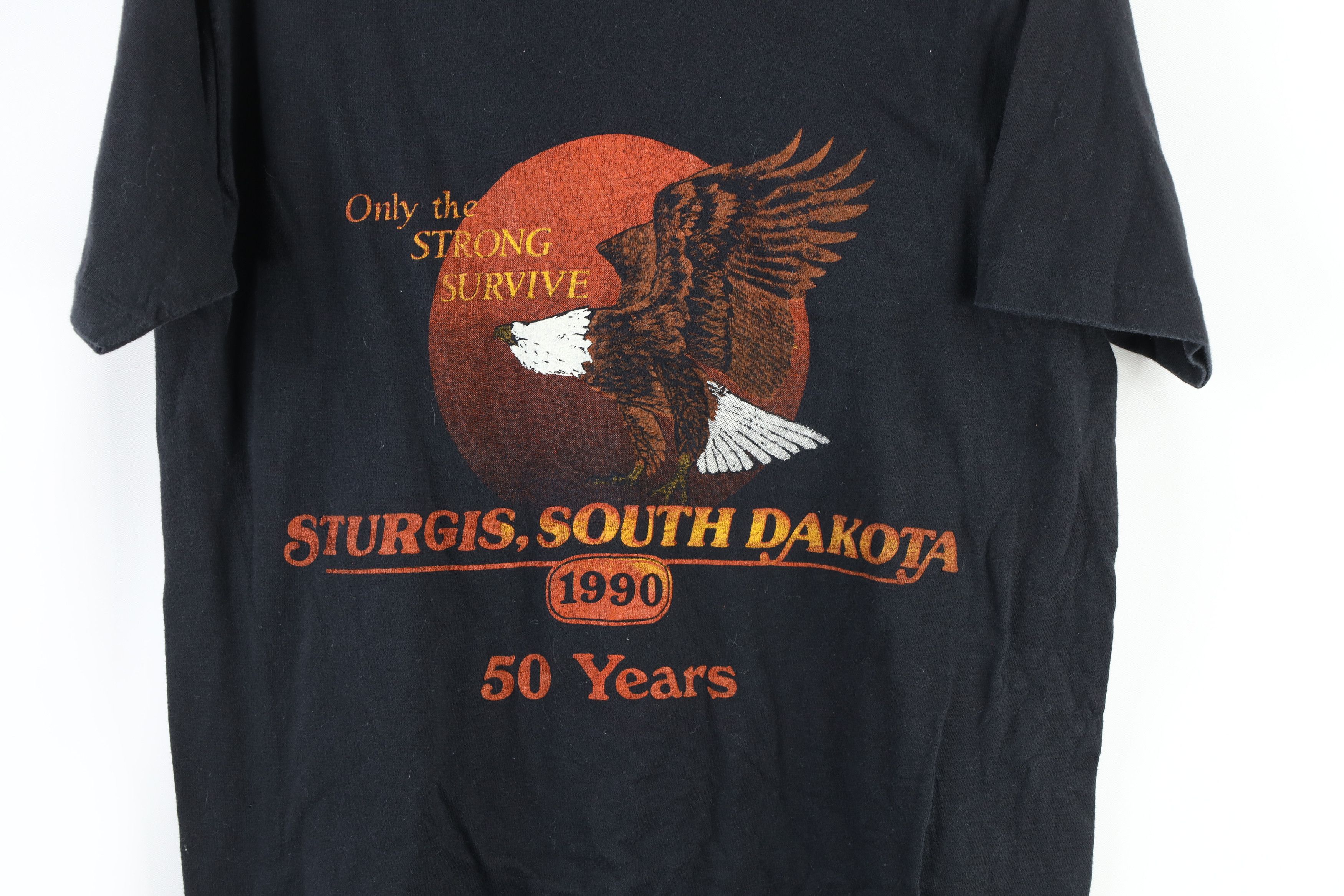 Vintage Vintage 90s 50th Anniversary Sturgis Bike Rally T-Shirt USA Size US L / EU 52-54 / 3 - 4 Thumbnail