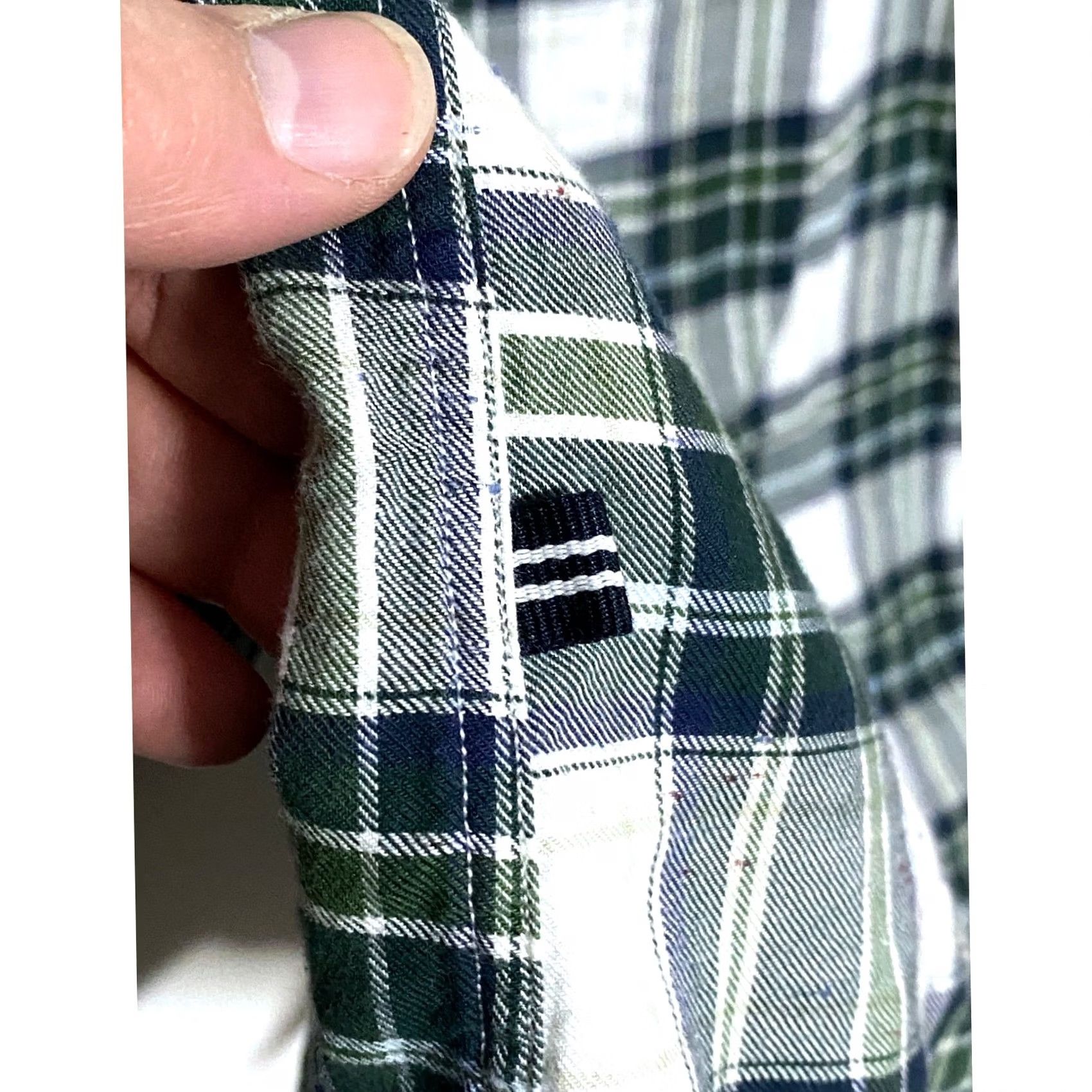 Nautica Nautica Slim Fit Flannel Green Plaid Button Shirt Mens L Garpcore Grunge Preppy Shirt Size US L / EU 52-54 / 3 - 7 Thumbnail