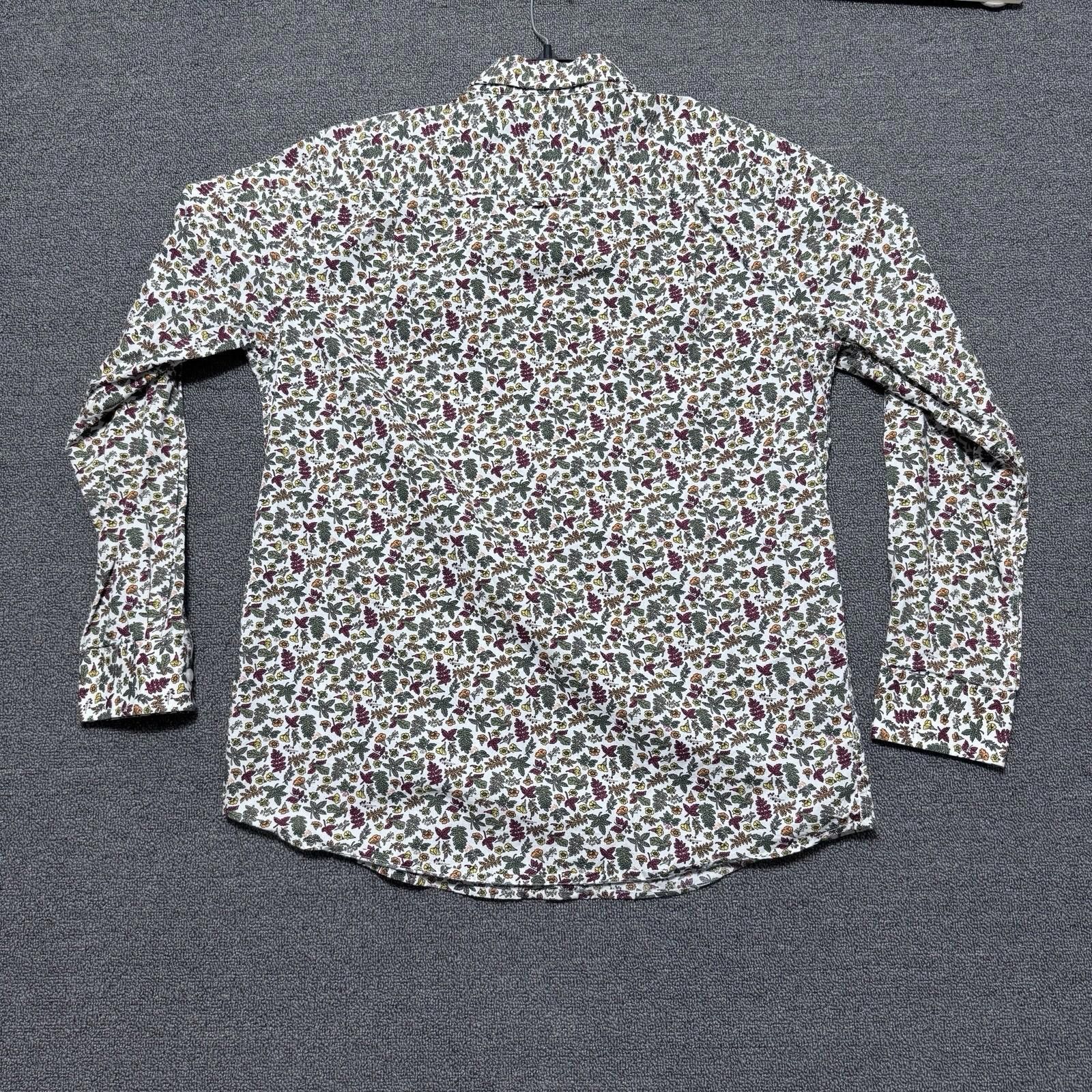 Club Room Club Room Womens M Autumn Print Cotton Button Up Cottagecore Size L / US 10 / IT 46 - 2 Thumbnail