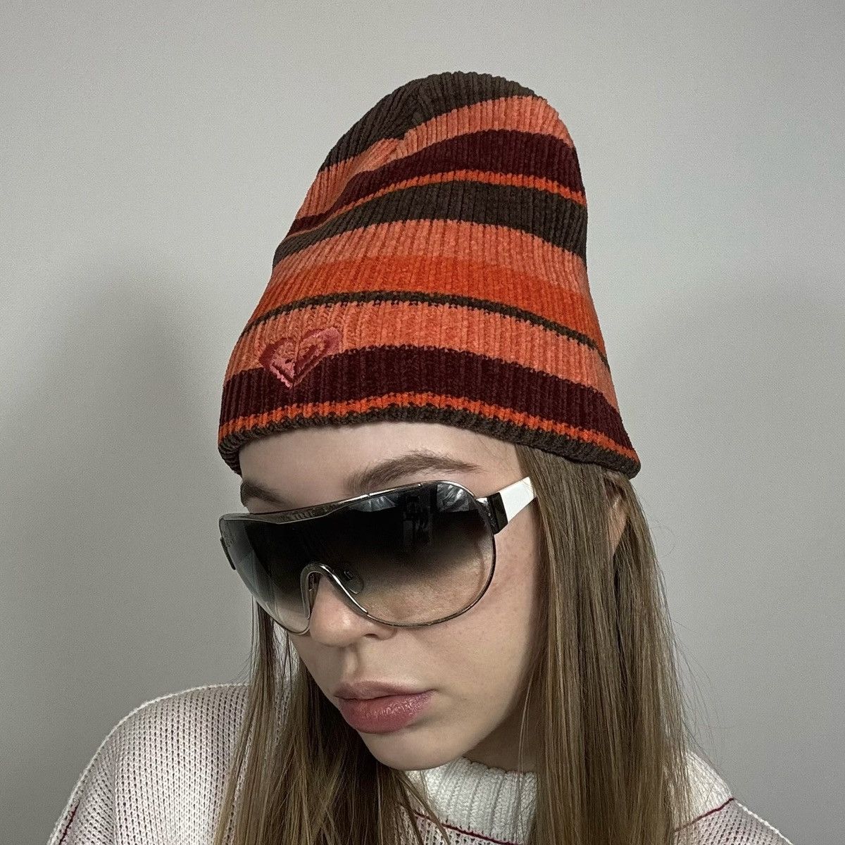 Quiksilver Vintage Y2K Quiksilver ROXY Striped Retro Surf Winter Hat Size ONE SIZE - 1 Thumbnail