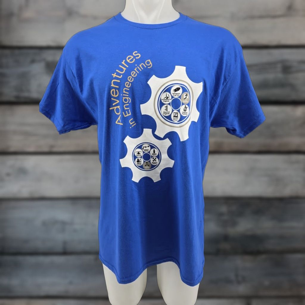 Gildan UAH University of Alabama ASMDA Missile Defense Blue T-Shirt L Mens Regular Cotton Gildan Short Sleeve Crew Neck Size US L / EU 52-54 / 3 - 1 Thumbnail