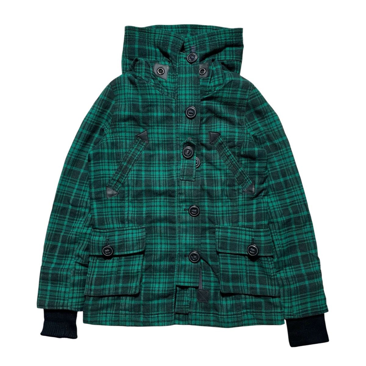 20471120 2000s Ozoc Parka Plaid Bono Ifsix Grunge Lgb Style Jacket Size US M / EU 48-50 / 2 - 1 Thumbnail