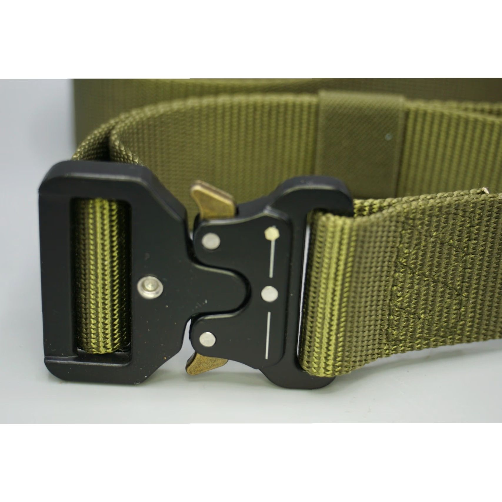 Vintage VINTAGE Tactical Cobra Buckle Belt OD Green 1.5" Nylon Web Military EDC Rigger Mens L Green OD 1.5" Belt Size ONE SIZE - 2 Thumbnail