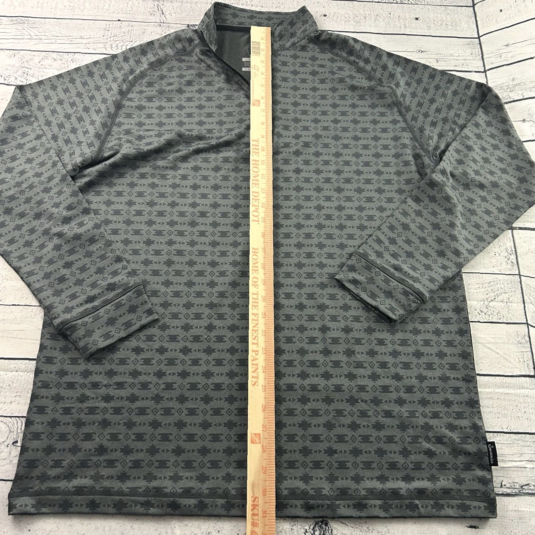 Vintage Swannies Aztec Print 1/4 Zip Pullover Golf Jacket Men's XL Gray Size US XL / EU 56 / 4 - 4 Thumbnail