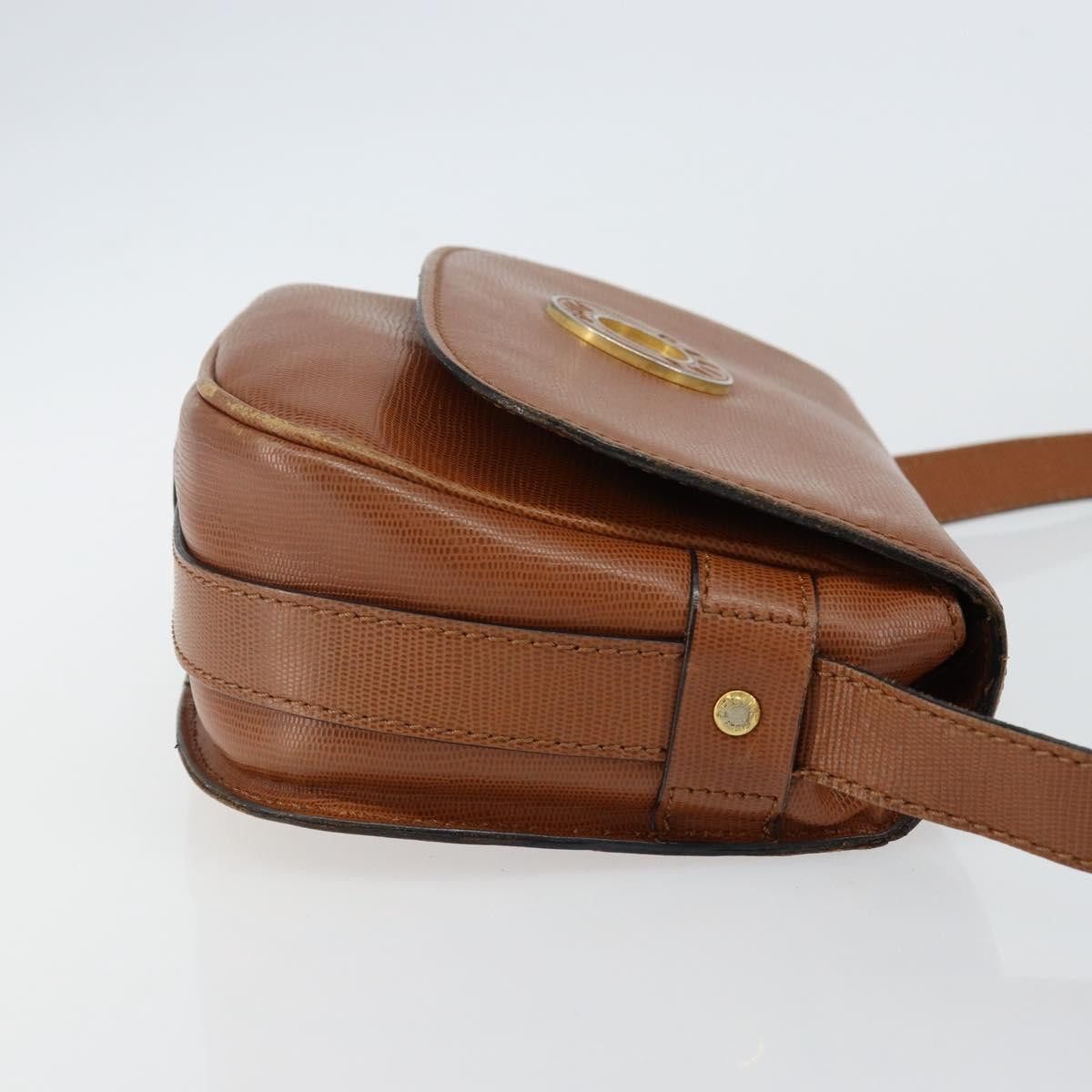Celine CELINE Shoulder Bag Leather Brown Gold Size ONE SIZE - 4 Thumbnail