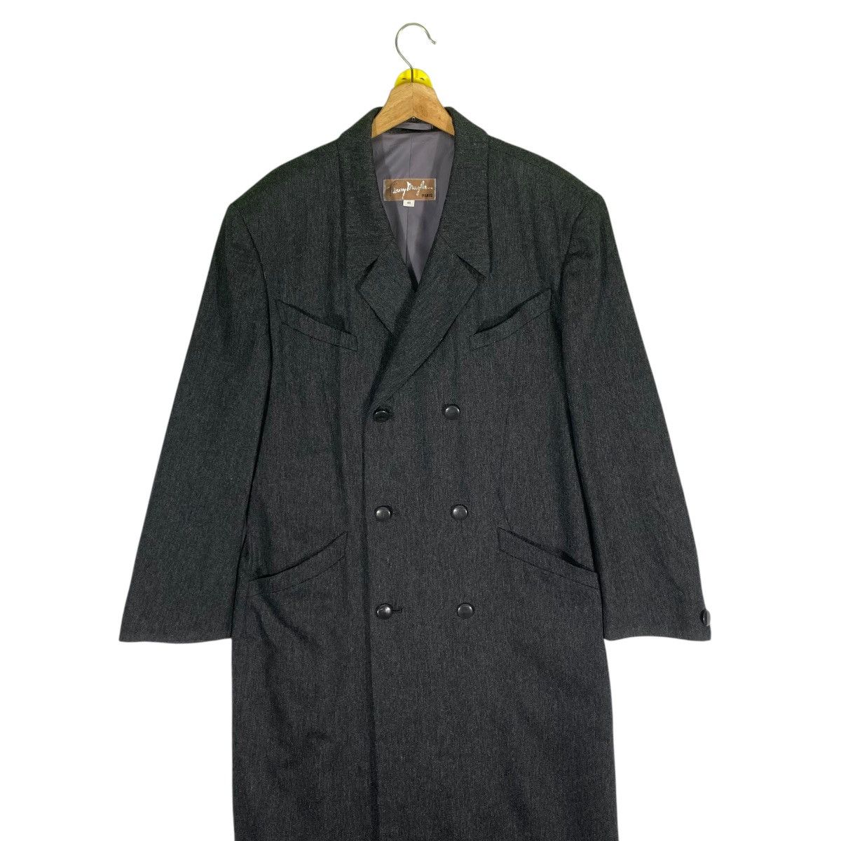 Mugler × Thierry Mugler × Vintage Vintage 90s Thierry Mugler Long Coat Wool Jacket Size US M / EU 48-50 / 2 - 4 Thumbnail