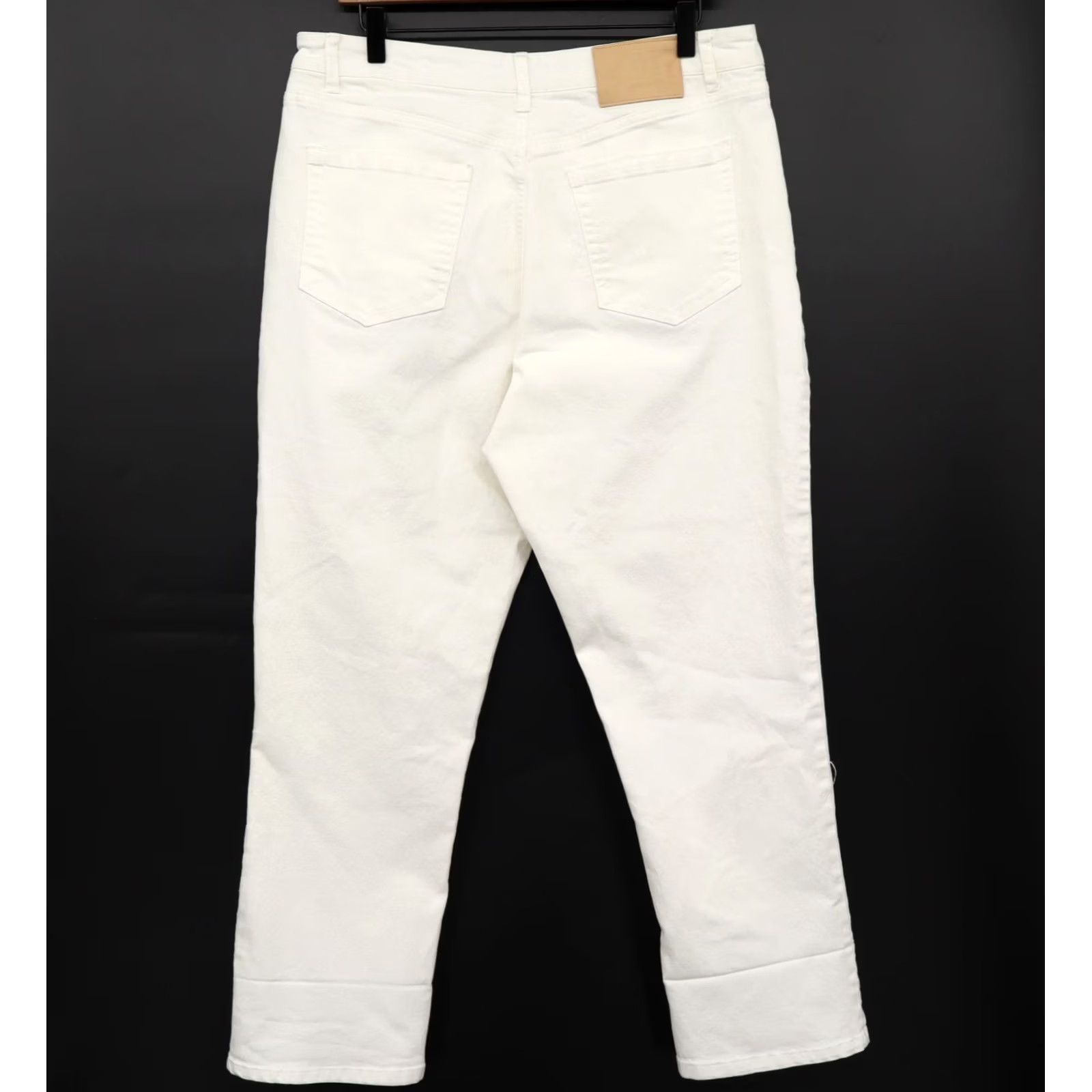 Frye Frye White Denim Jeans 30 Straight High Rise Womens Regular 5-Pocket Cotton Polyester Spandex 28 Inseam Size 30" / US 8 / IT 44 - 2 Thumbnail