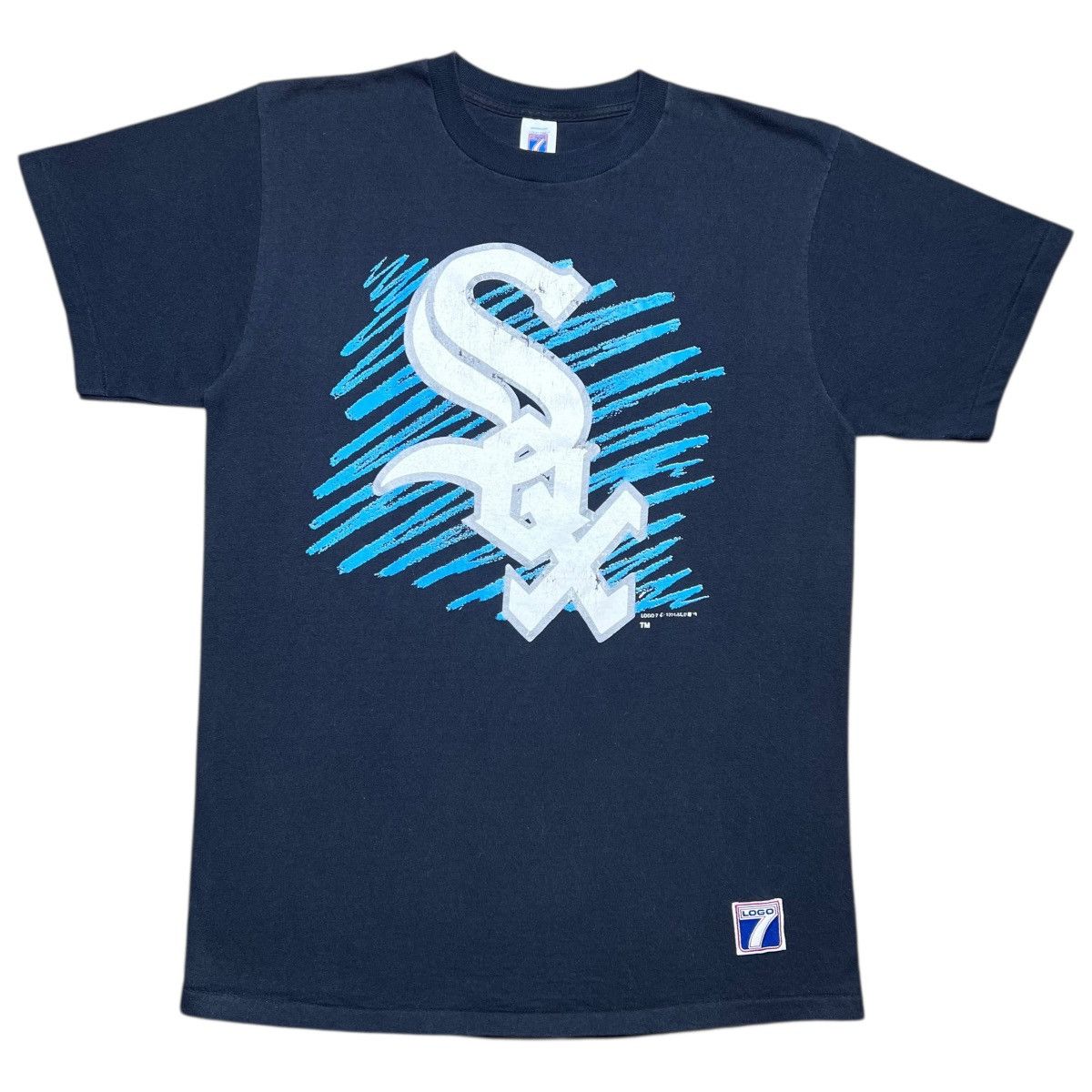 Logo 7 Vintage 1991 MLB Chicago White Sox Logo 7 Graphic T-Shirt Size US L / EU 52-54 / 3 - 1 Thumbnail
