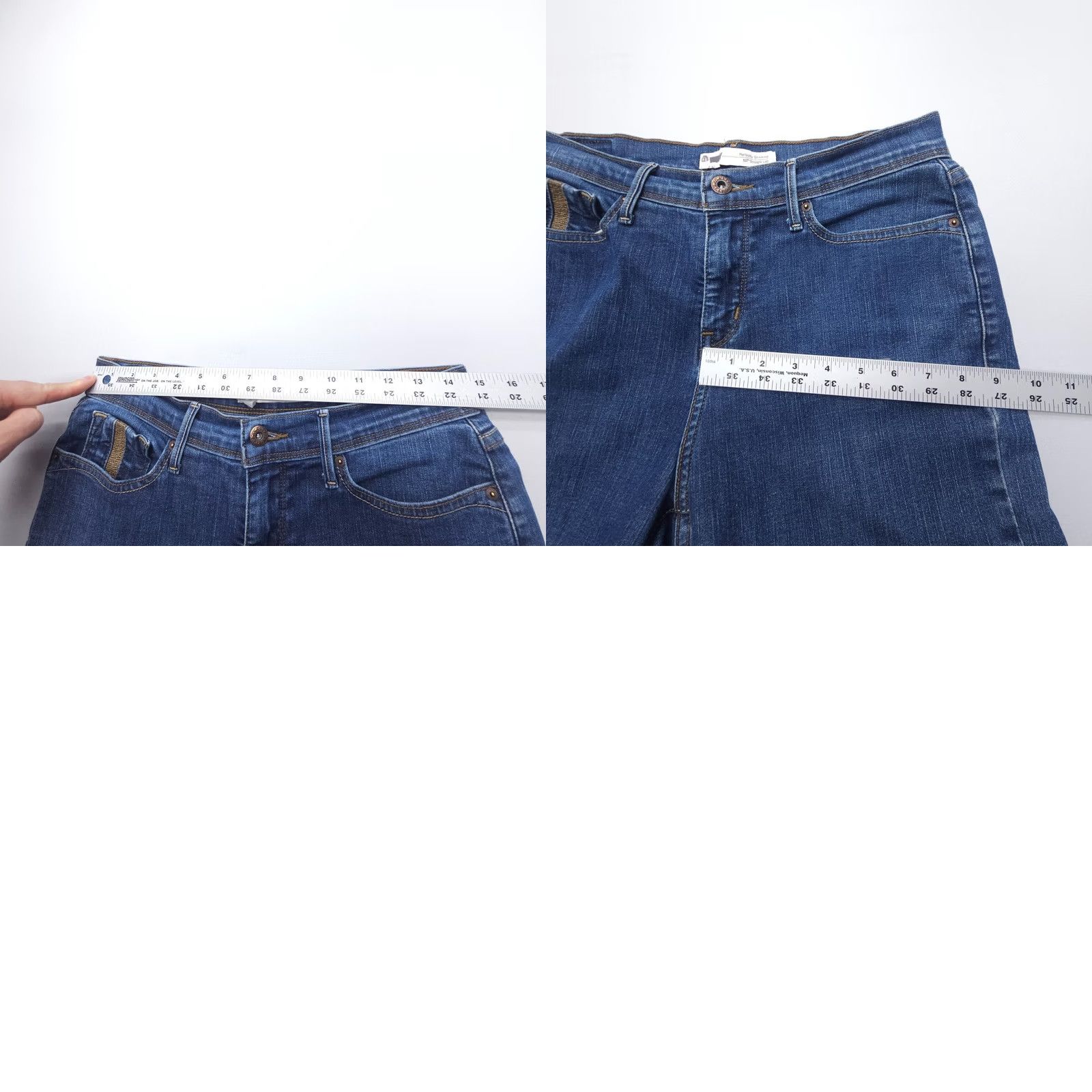 Levi's VINTAGE Levi's 512 Perfectly Slimming Straight Jeans Blue Size 29 x 31 2000's Womens Size 29" - 8 Thumbnail