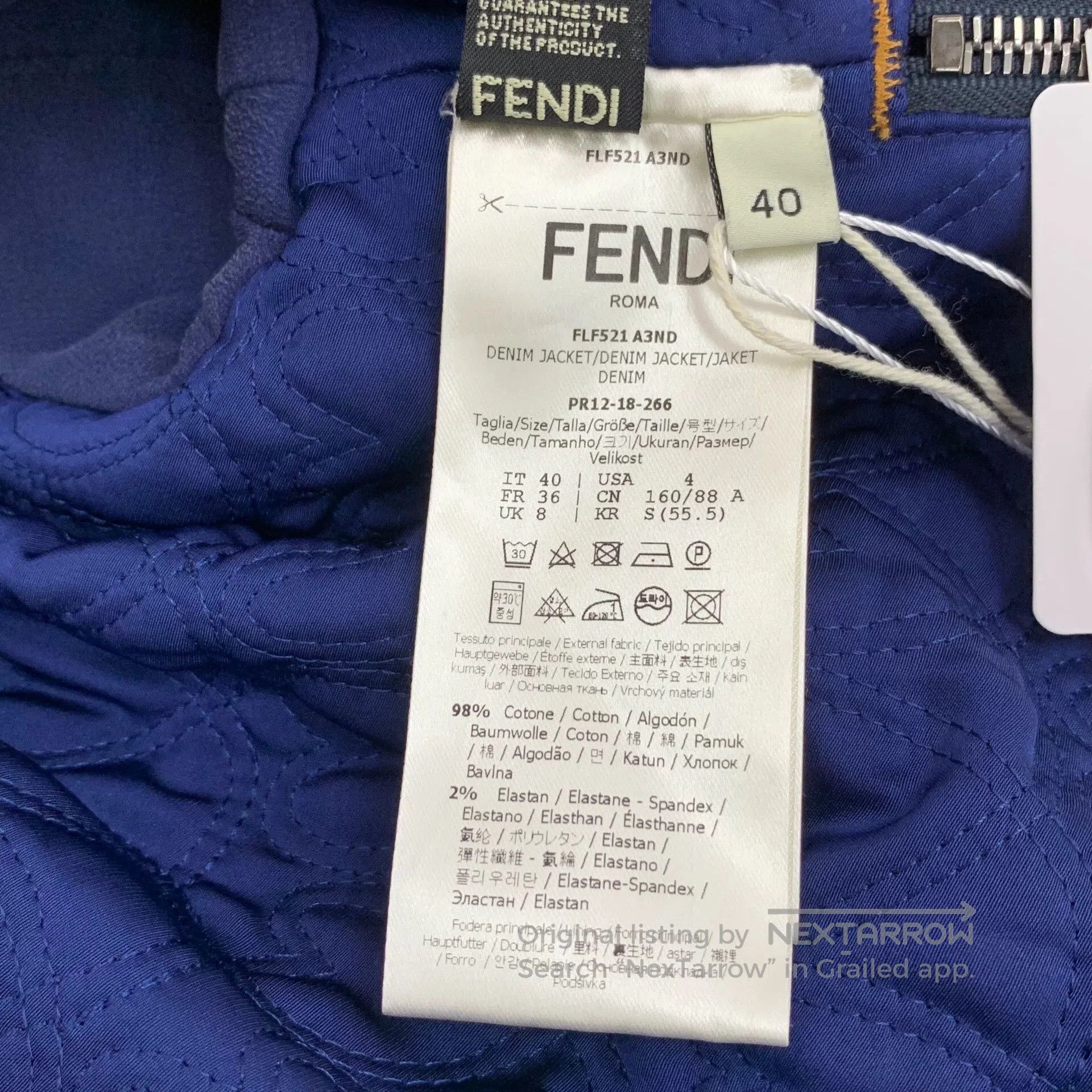 Fendi fendi deep blue heart sequin denim jacket. Size US M / EU 48-50 / 2 - 6 Thumbnail