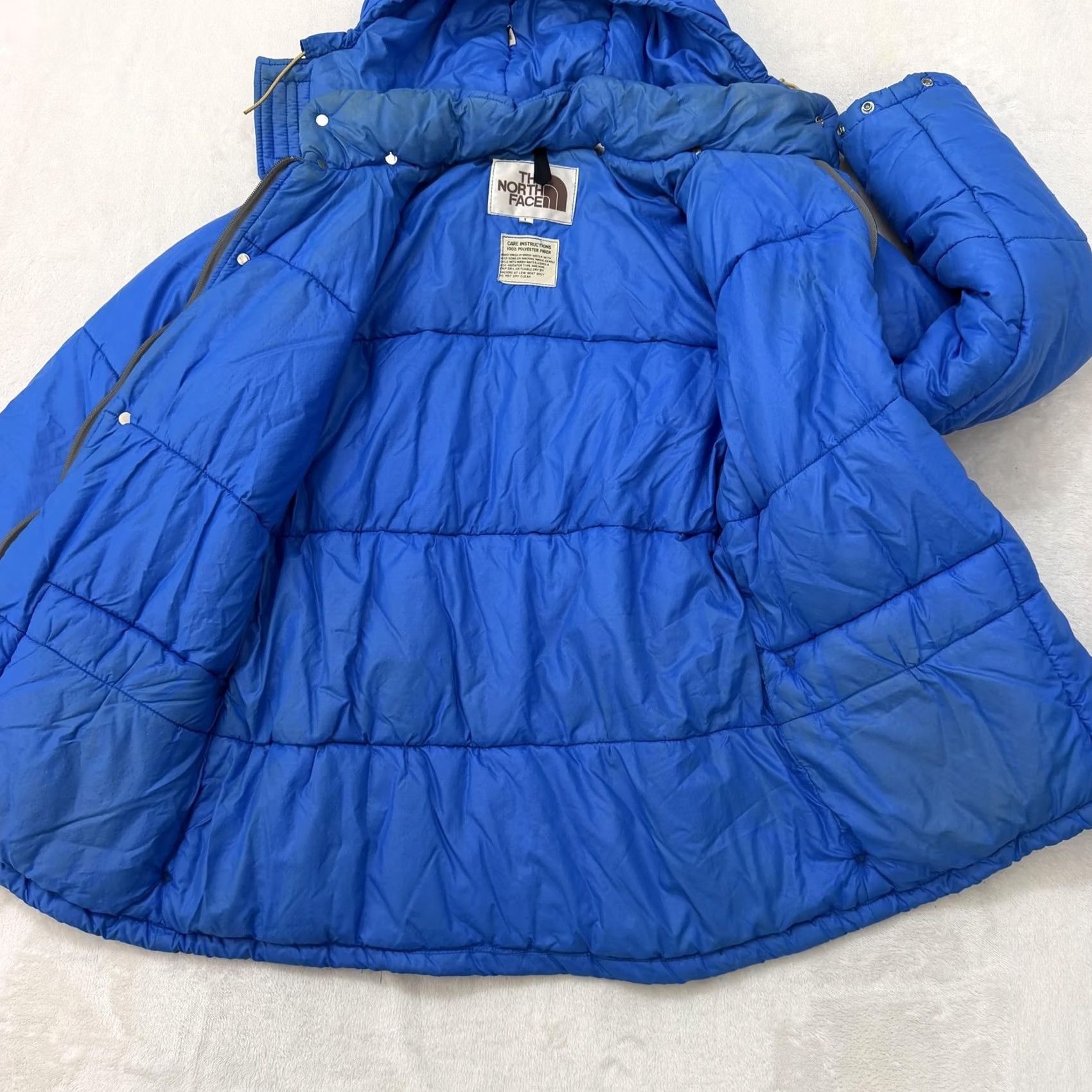 The North Face VINTAGE The North Face Puffer Jacket Mens Large Blue Hooded Insulated Quilted Zipper Pocket 1970s Outdoor Ski Winter - Mens Size US L / EU 52-54 / 3 - 7 Thumbnail