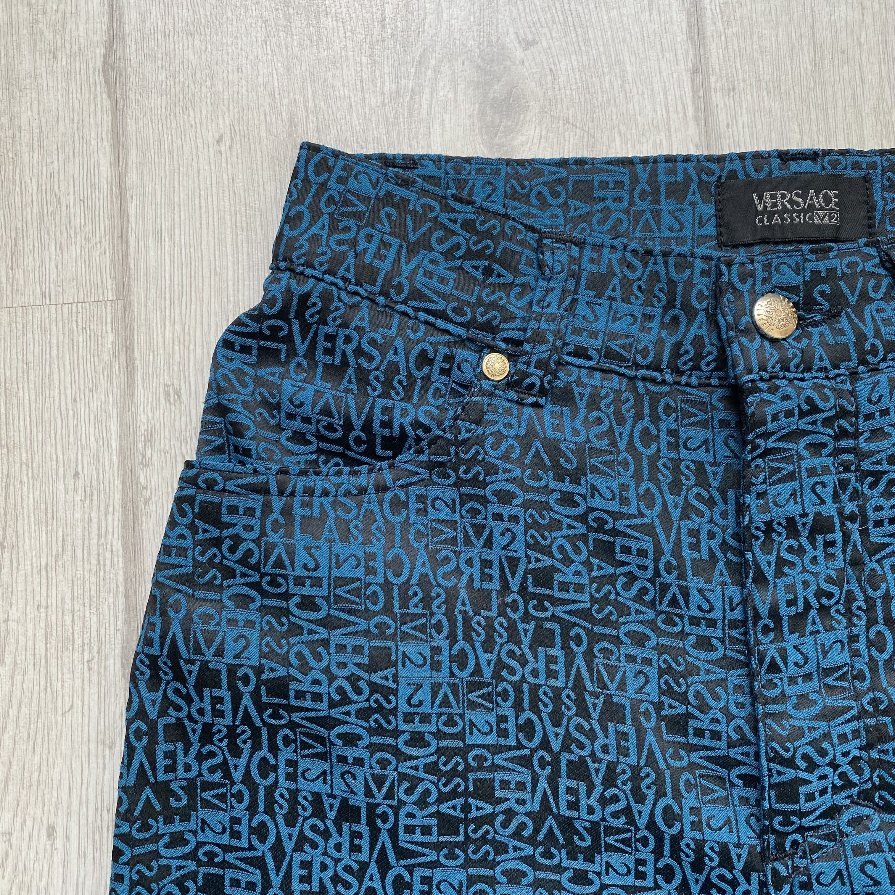 Versace 💎Rare Vintage Versace Jeans Couture Monogram Pant Y2K Size 26" / US 2 / IT 38 - 4 Thumbnail