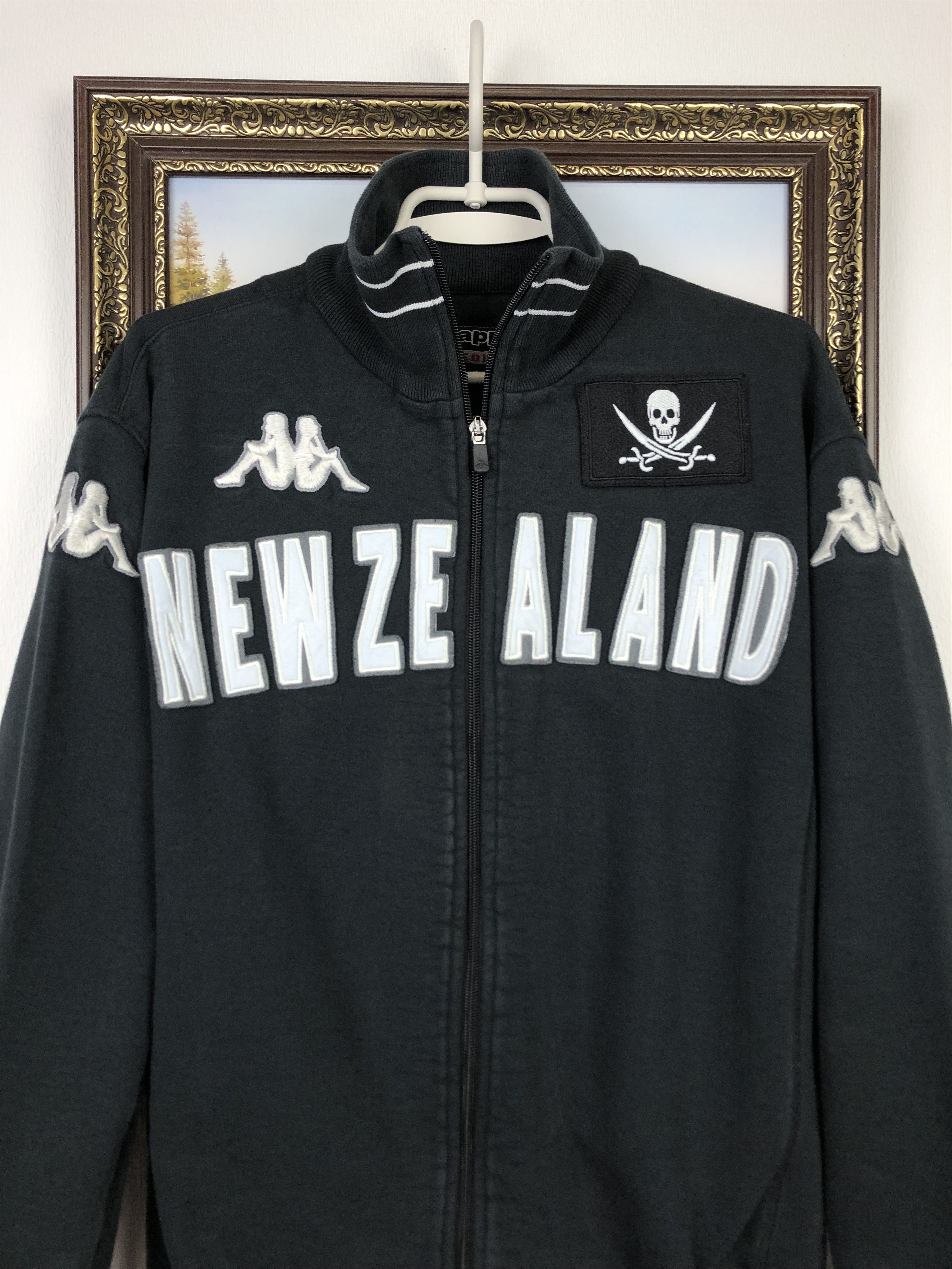 Vintage Kappa New Zealand Football Jacket Rugby Spell Out