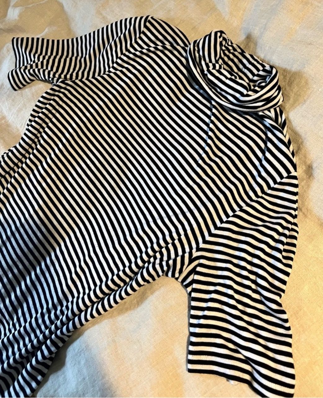 Michael Kors Michael Kors Stripe relaxed cowl Turtleneck fitted top tee Size S / US 4 / IT 40 - 3 Thumbnail