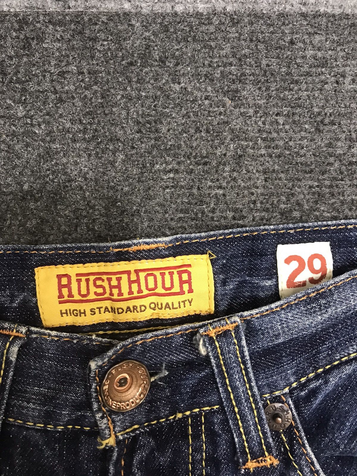 Japanese Brand RUSH HOUR Japan Painter Distressed Patchwork Jeans Size US 32 / EU 48 - 8 Thumbnail