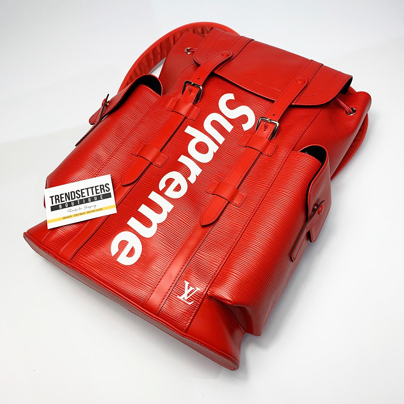 Louis Vuitton × Supreme Louis Vuitton x Supreme Christopher backpack red leather LV Size ONE SIZE - 2 Thumbnail