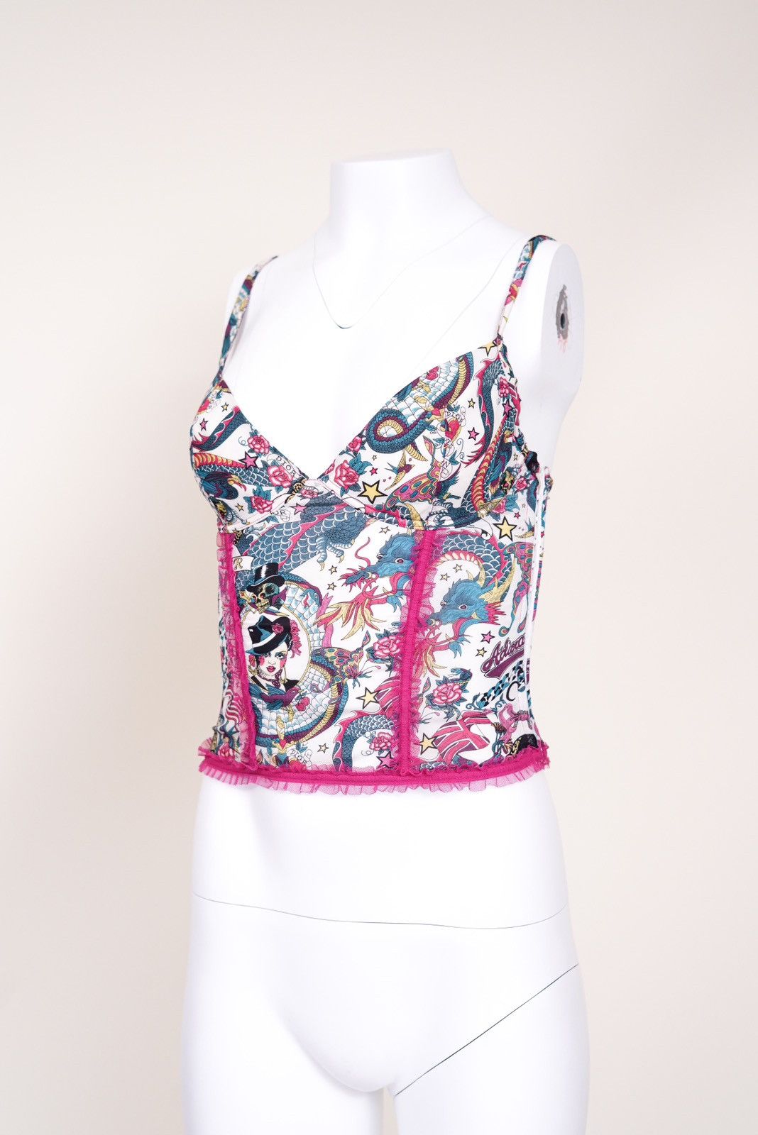 Dior Christian Dior Tattoo Print Ruffle Bustier Top Size XS / US 0-2 / IT 36-38 - 3 Thumbnail