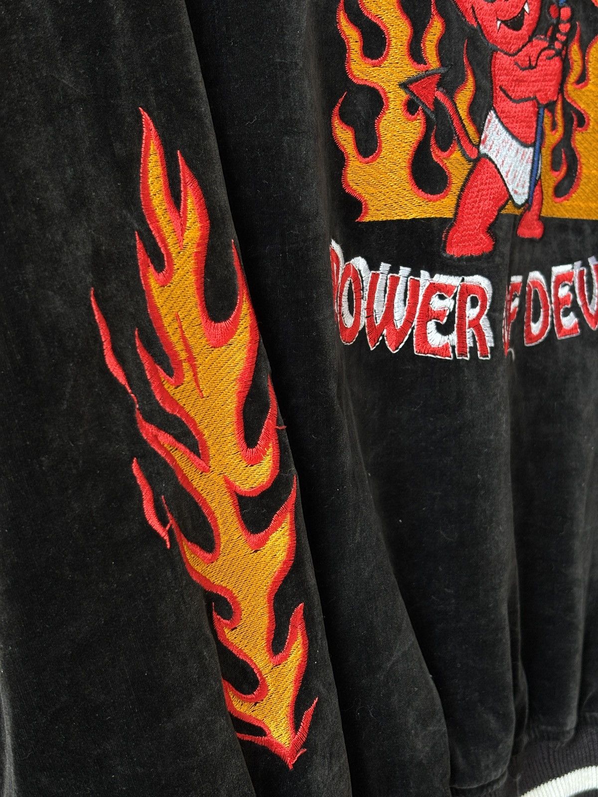 Japanese Brand × Vintage Vintage rare 80s great red hot power of devils sukajan jkt Size US M / EU 48-50 / 2 - 8 Thumbnail