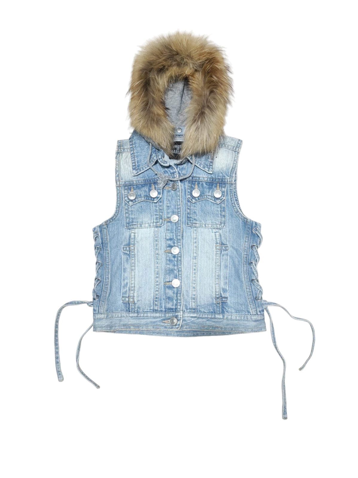 14th Addiction Ghost Of Halem Vest Denim Fur Hoodie Jacket i6w9 lgb style Size XS / US 0-2 / IT 36-38 - 1 Thumbnail