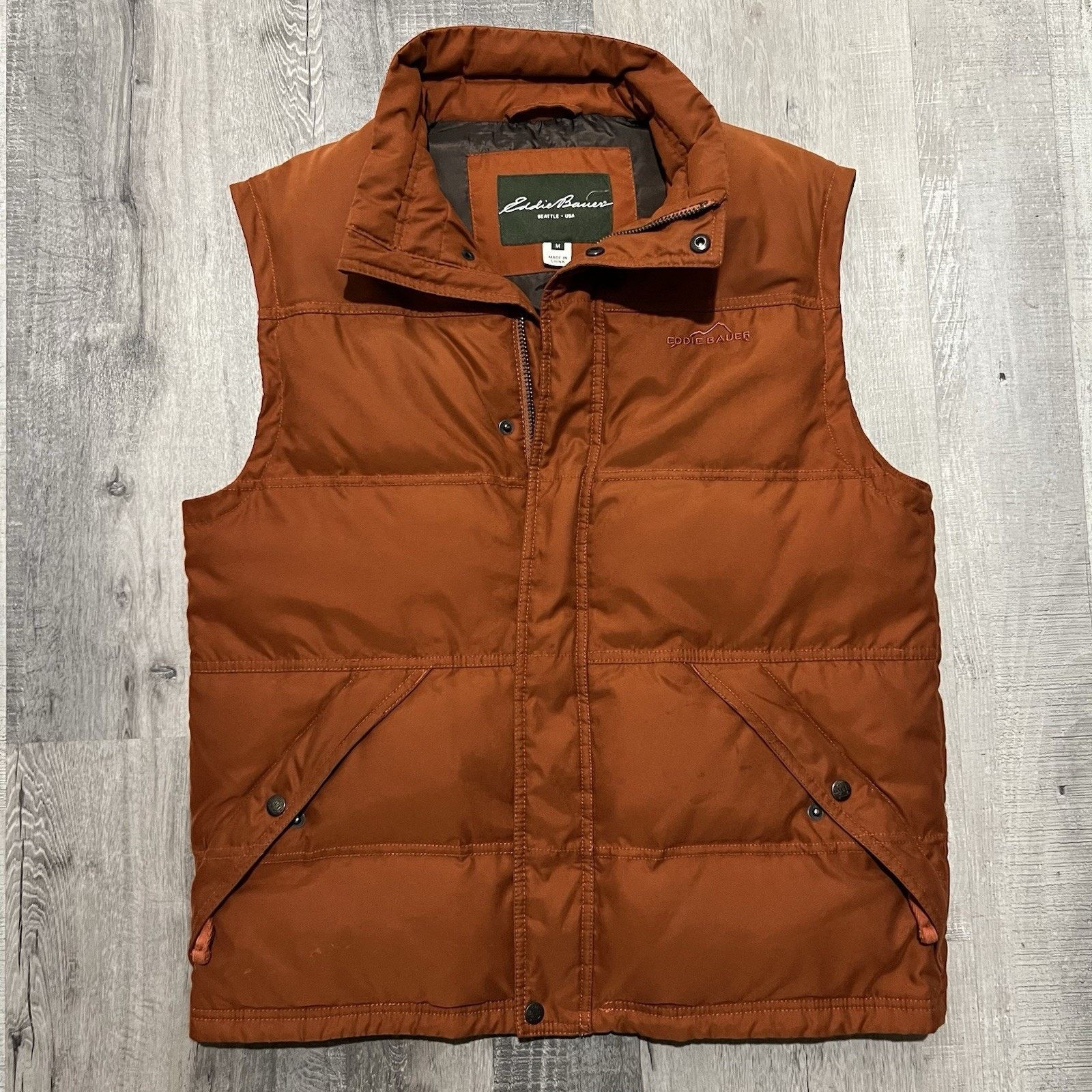 Eddie Bauer Eddie Bauer Stretch Down Puffer Vest 650 Down Orange Outdoor Size US M / EU 48-50 / 2 - 1 Thumbnail