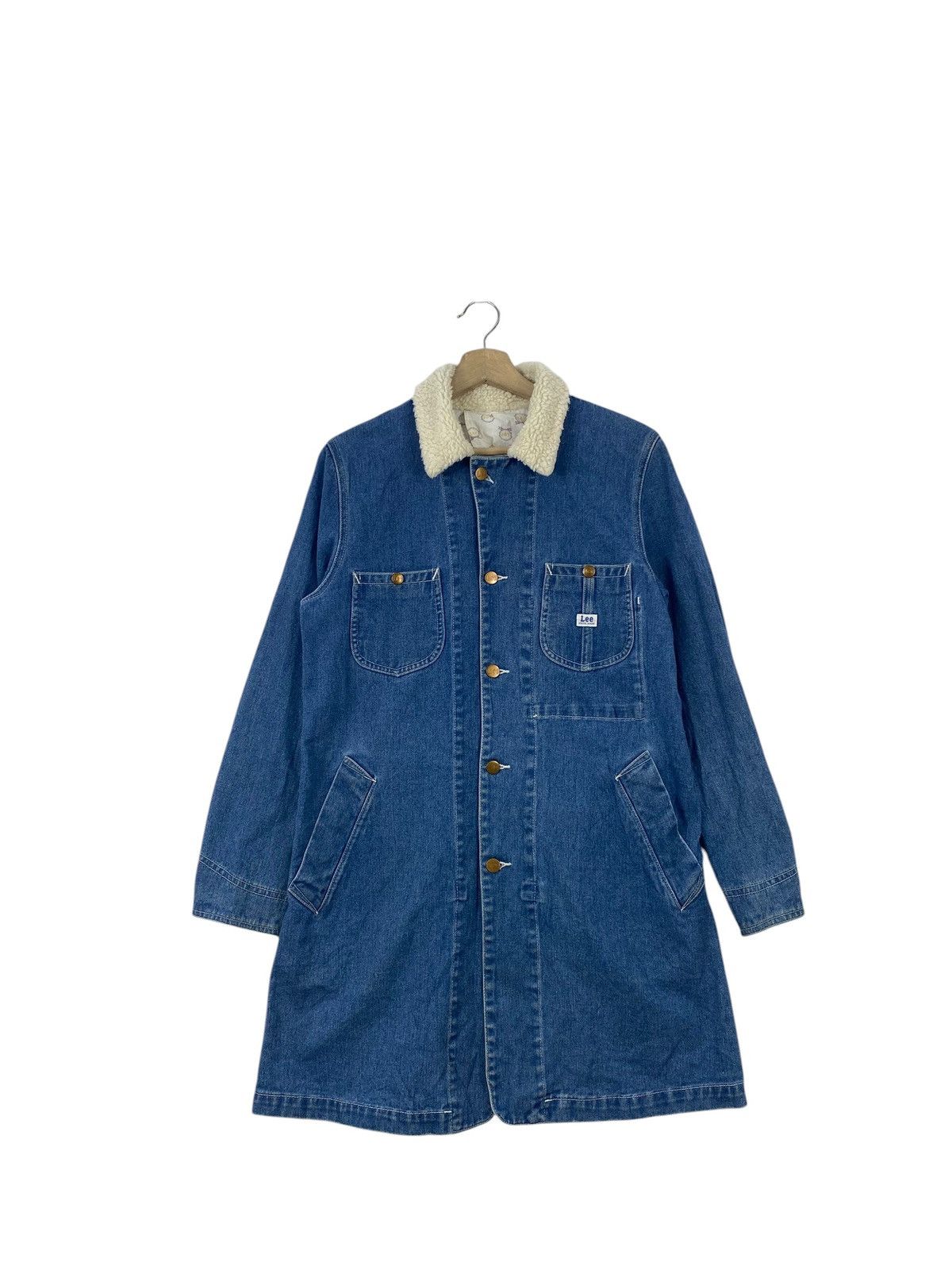 Lee Vintage LEE Sherpa Denim Chore Coat Jacket Workwear Rancher Size L / US 10 / IT 46 - 1 Thumbnail