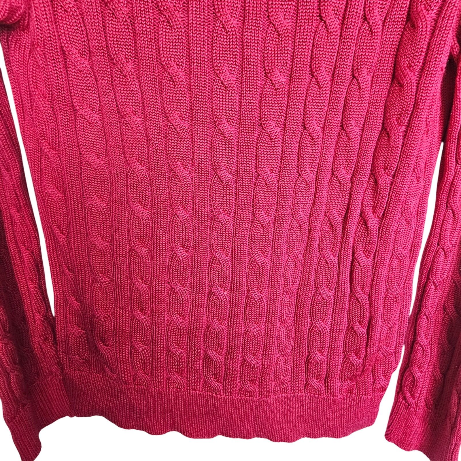 Lauren Ralph Lauren Lauren Ralph Lauren Womens Cable Knit Sweater Size M Preppy Size M / US 6-8 / IT 42-44 - 3 Thumbnail