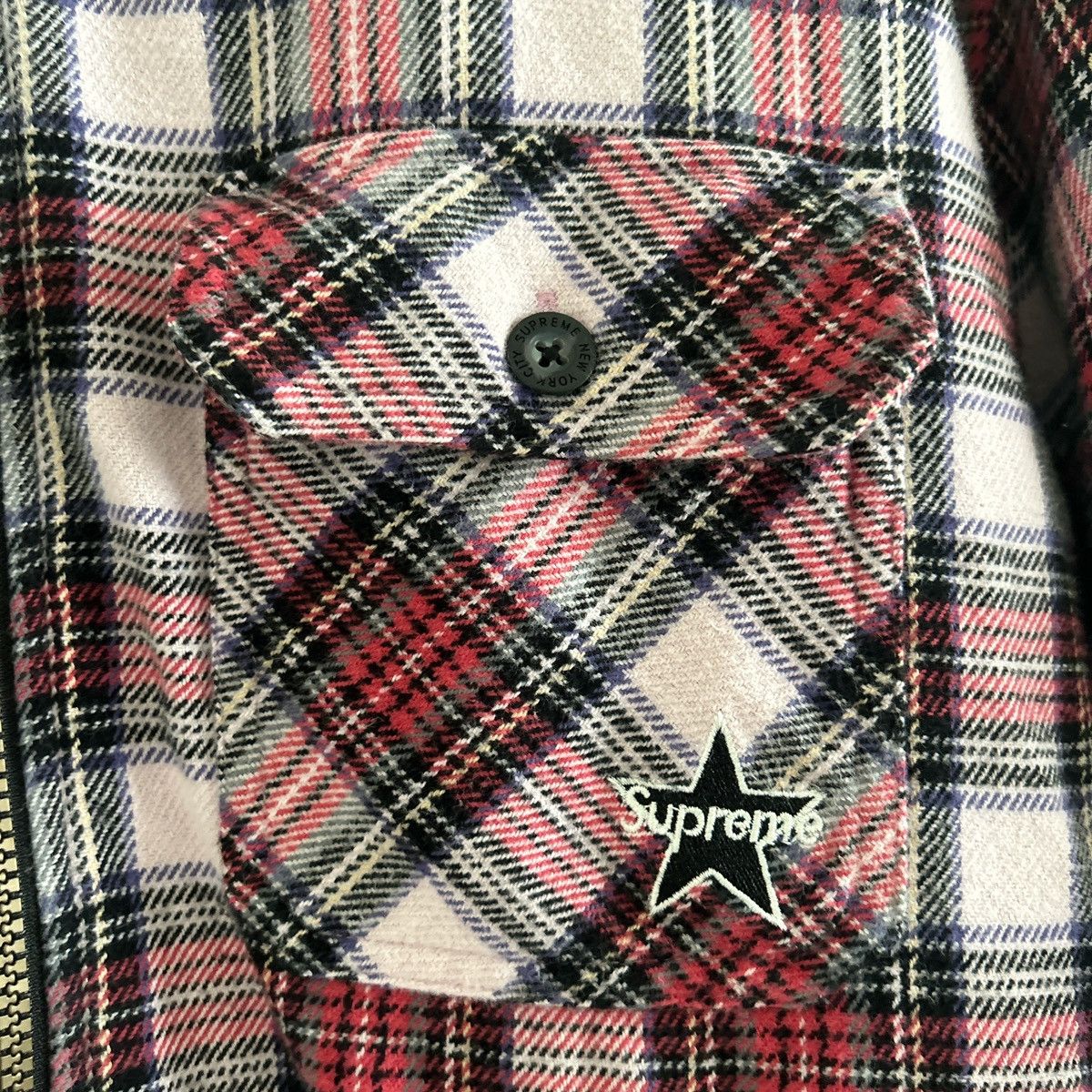Supreme Supreme Thermal Lined Zip Up Flannel Size US S / EU 44-46 / 1 - 2 Thumbnail