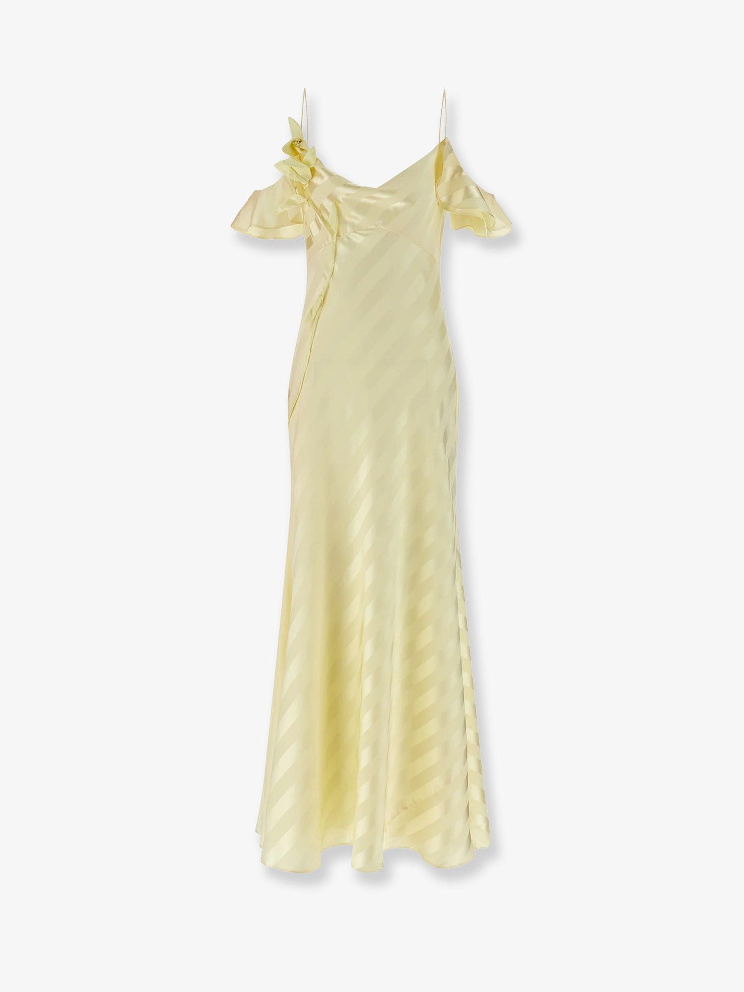 Self-Portrait Striped Satin Long Dress Size M / US 6-8 / IT 42-44 - 1 Thumbnail