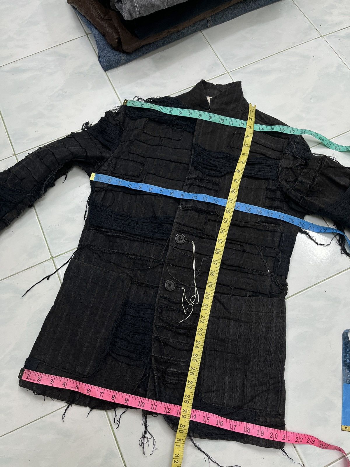 Le Grande Bleu (L.G.B.) 🔥🔥🔥ARCHIVE VINAGE IRISH RAG CLOTH GHOST PUNK JACKET Size US S / EU 44-46 / 1 - 18 Thumbnail