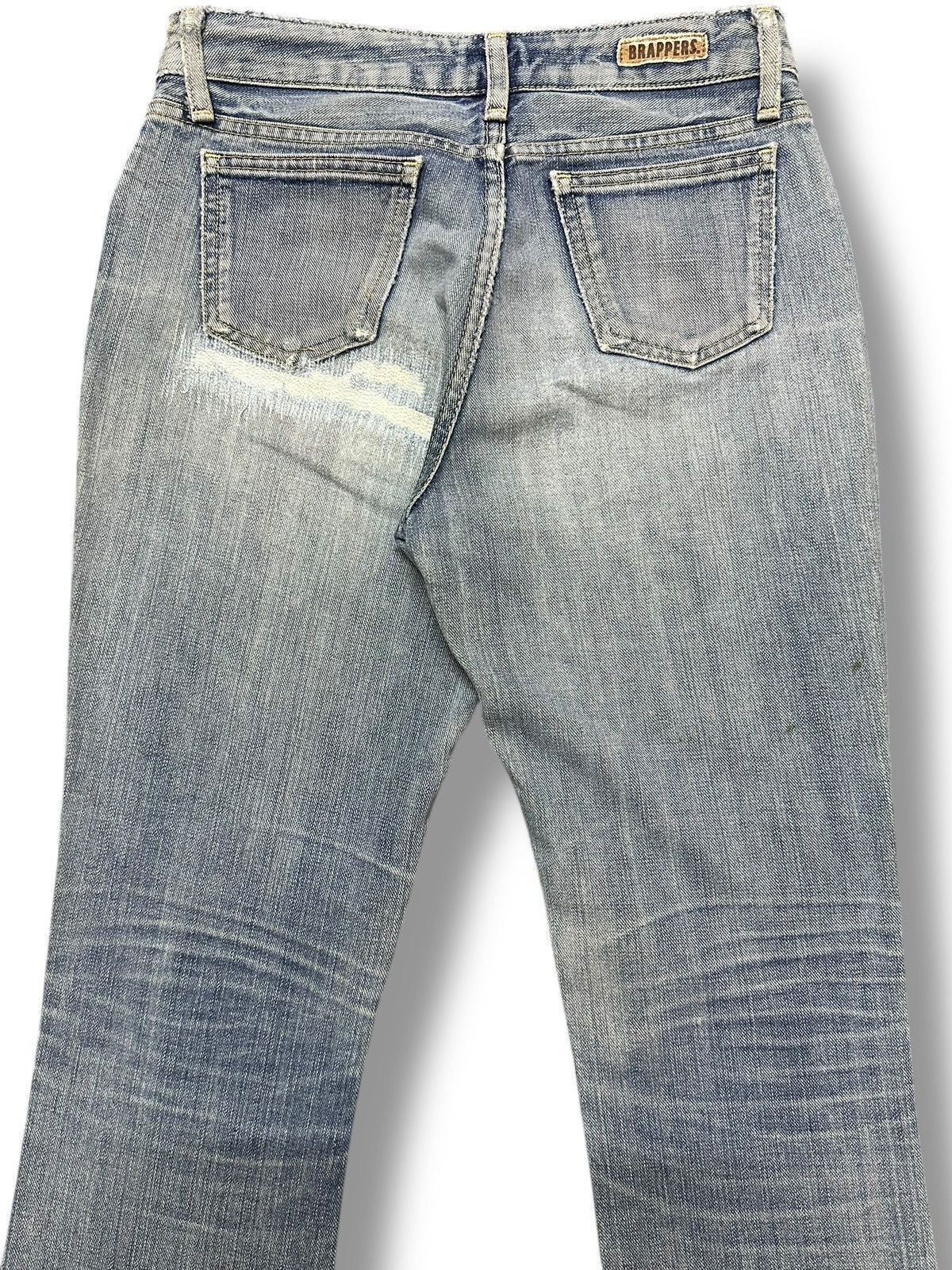 Japanese Brand Brappers Vintage Distressed Jean With Bootcut Style & Faded Size US 28 / EU 44 - 5 Thumbnail