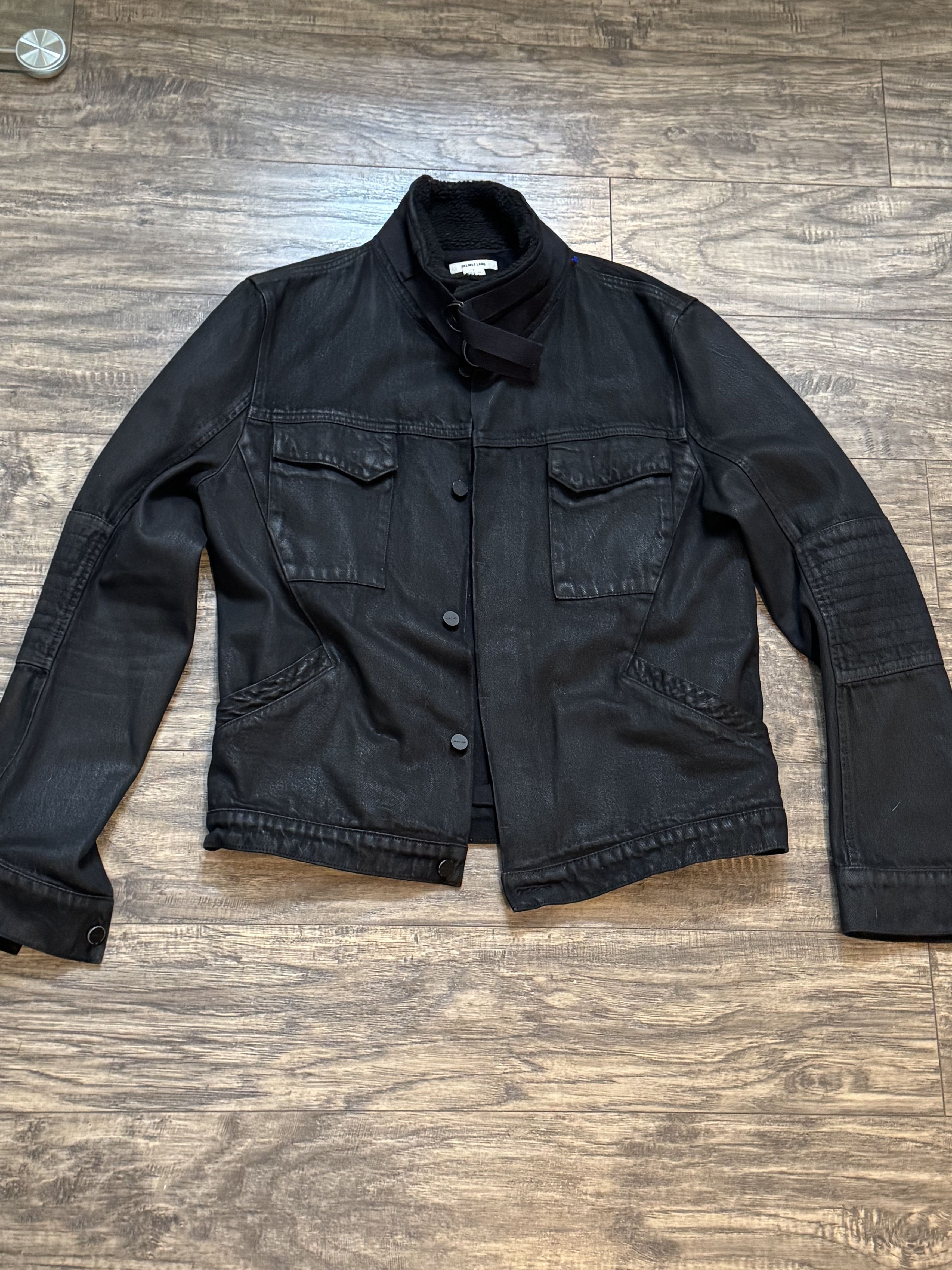 Helmut Lang Helmut Lang Waxed Denim Moto Trucker Jacket Size US M / EU 48-50 / 2 - 5 Thumbnail
