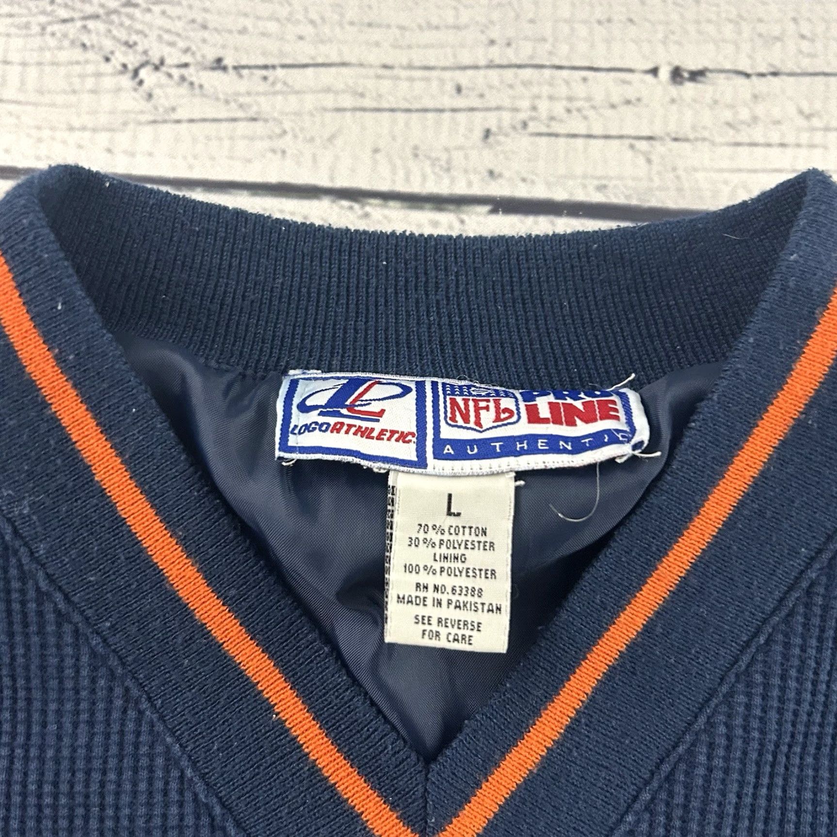 Vintage VINTAGE Logo Athletic Denver Broncos Pullover Sweatshirt Men Large Blue Lined Size US L / EU 52-54 / 3 - 2 Thumbnail