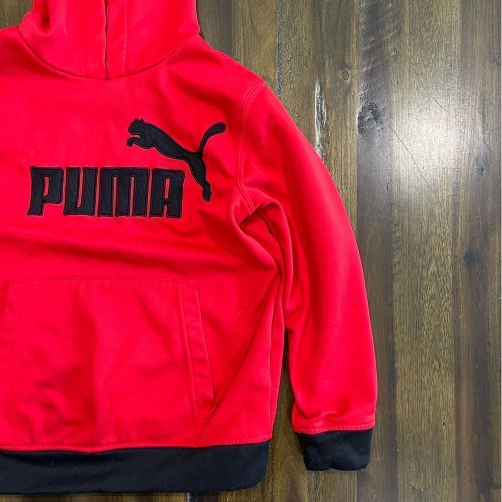 Puma Puma Kids Hoodie Red and Black Fleece - Size S Size S / US 4 / IT 40 - 9 Thumbnail