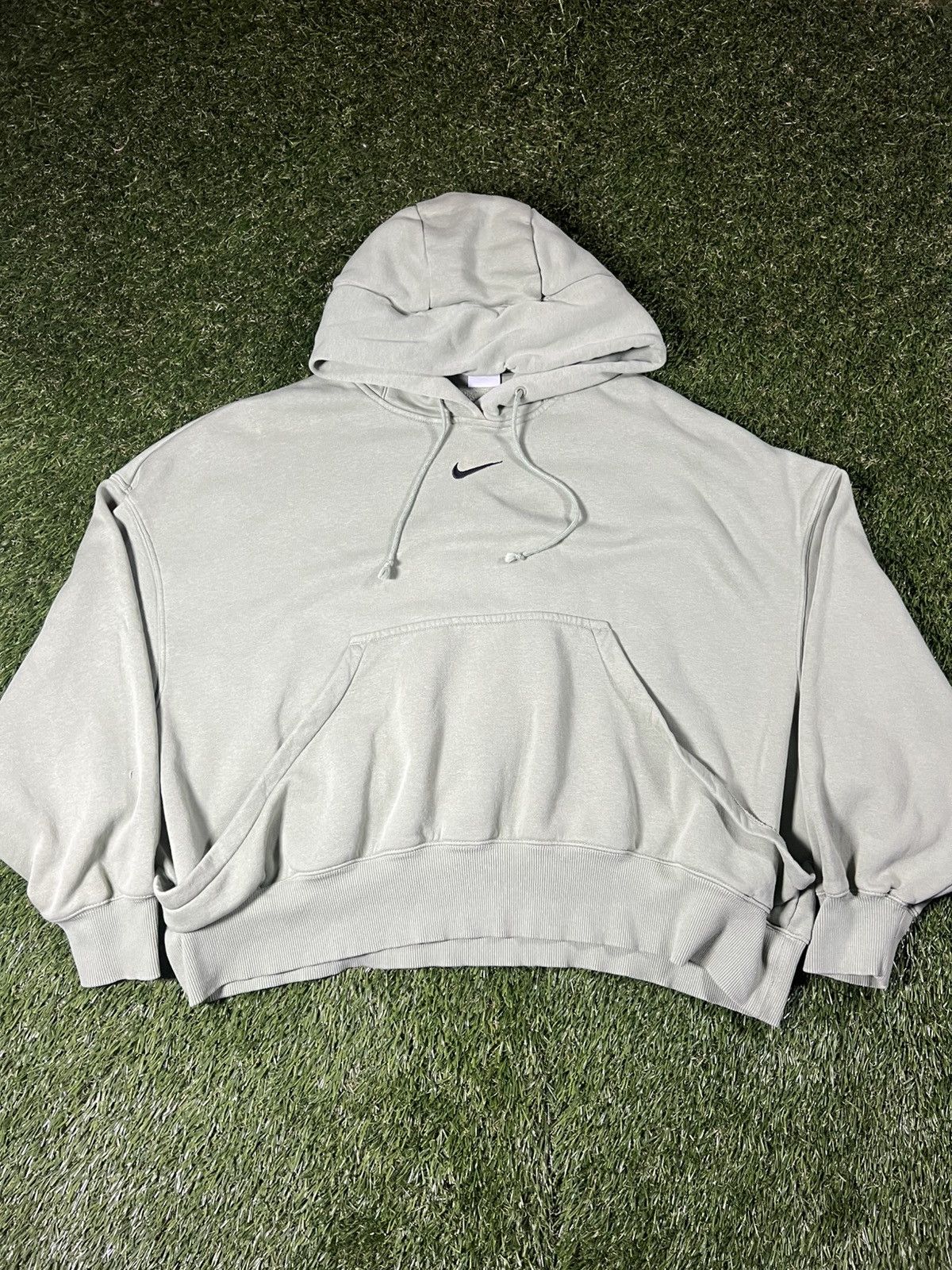 Nike Vintage Y2k Centerswoosh Boxy Cropped Fall Hoodie Sweatshirt Size US L / EU 52-54 / 3 - 1 Thumbnail