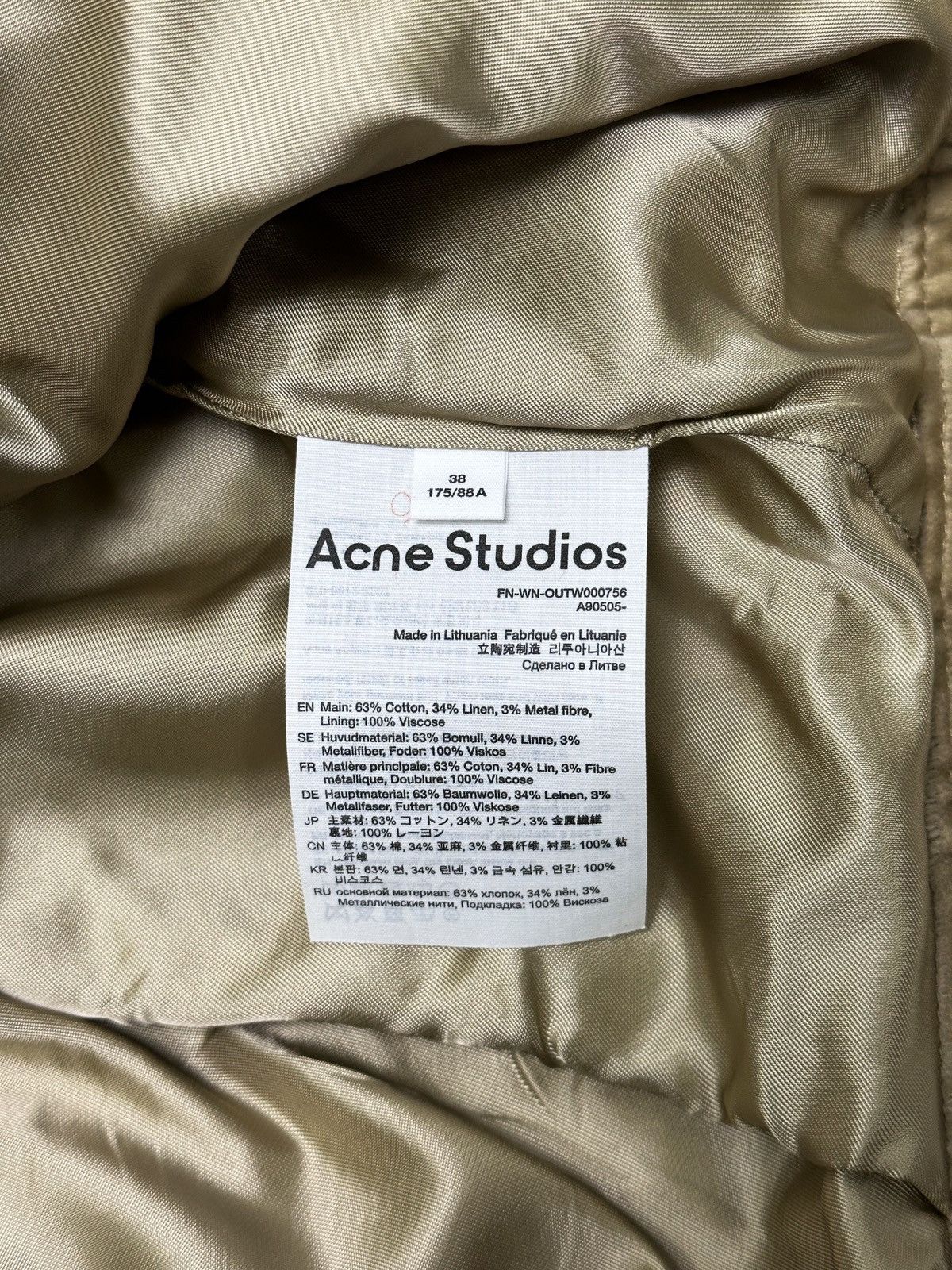 Acne Studios Acne Studios Ruffle Velour Jacket Size S / US 4 / IT 40 - 5 Thumbnail