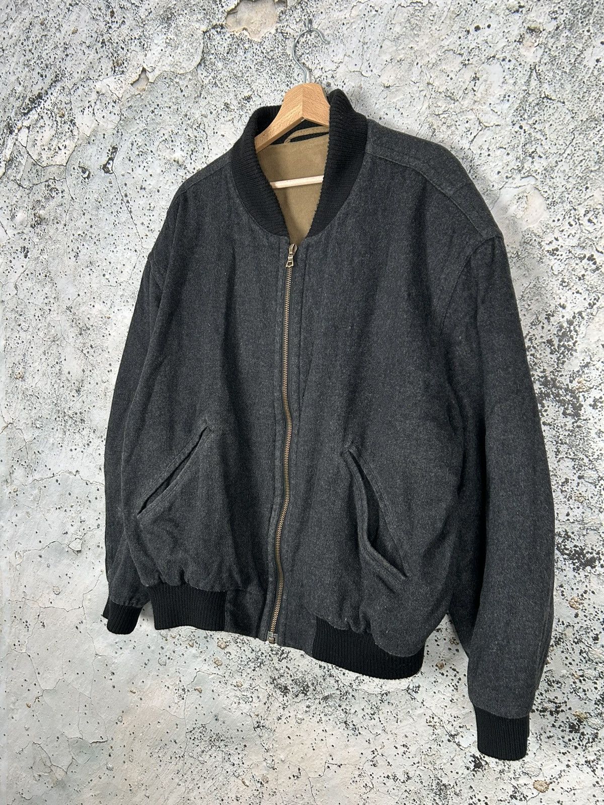 Aquascutum Acquascutum Cashmere and Wool Bomber Jacket Avant Garde 90s Size US XL / EU 56 / 4 - 2 Thumbnail