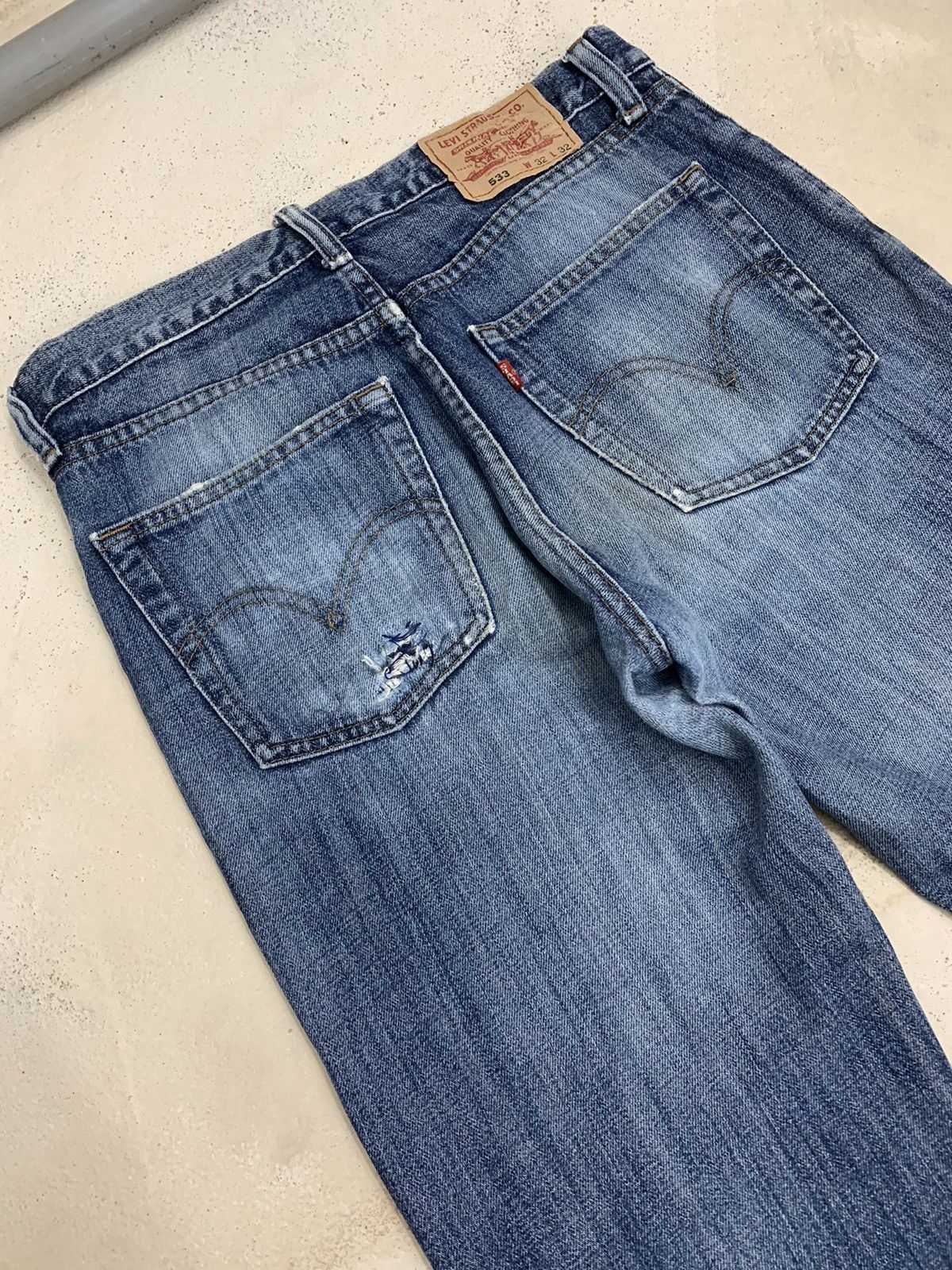 Levi's × Vintage Levis 533 04 Productio Distressed Denim Pants (AE3) Size US 32 / EU 48 - 12 Thumbnail