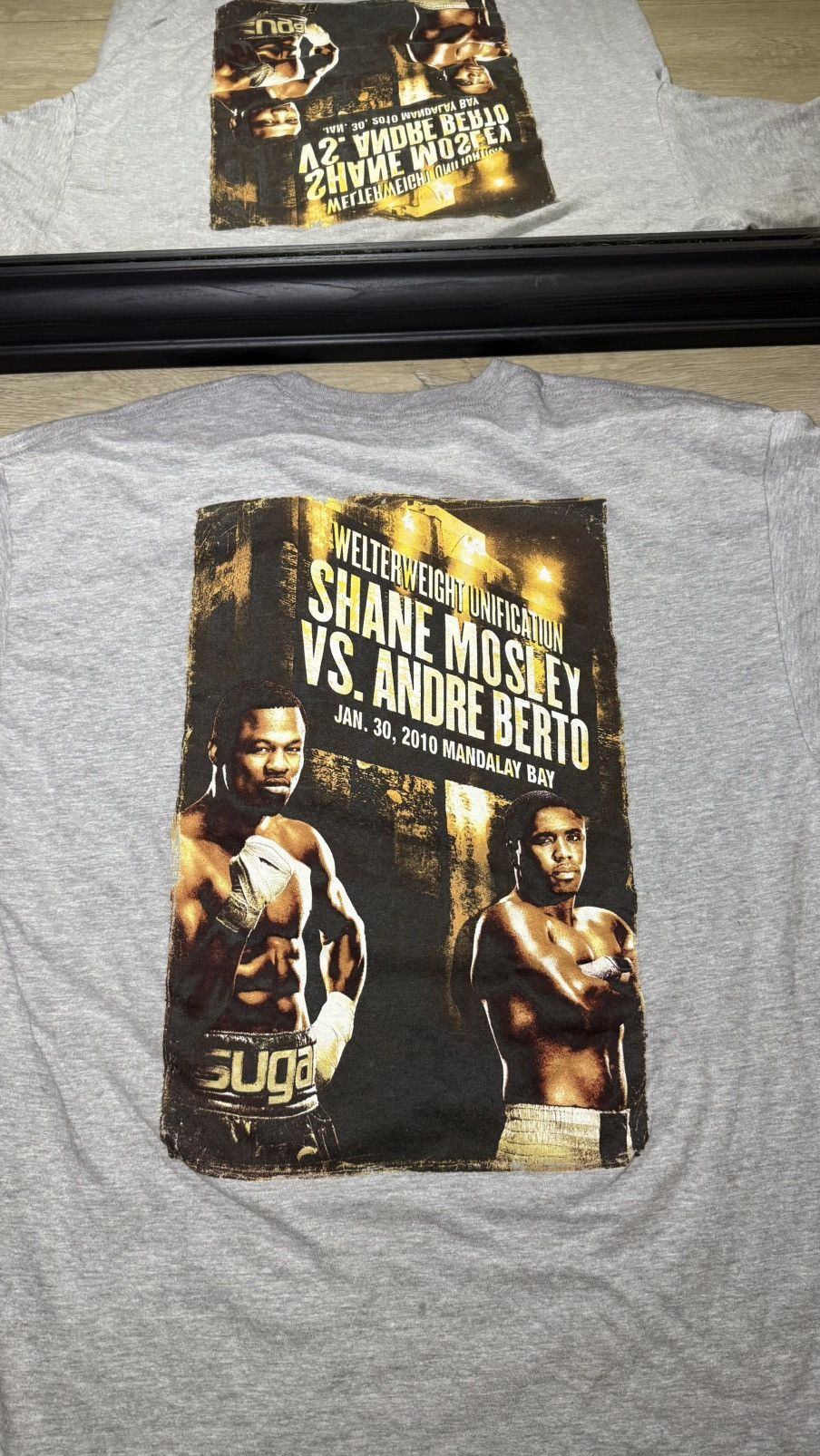 Other Vintage / Y2K 2010 Shane Mosley Vs. Andre Berto Fight Shirt Size US L / EU 52-54 / 3 - 3 Thumbnail