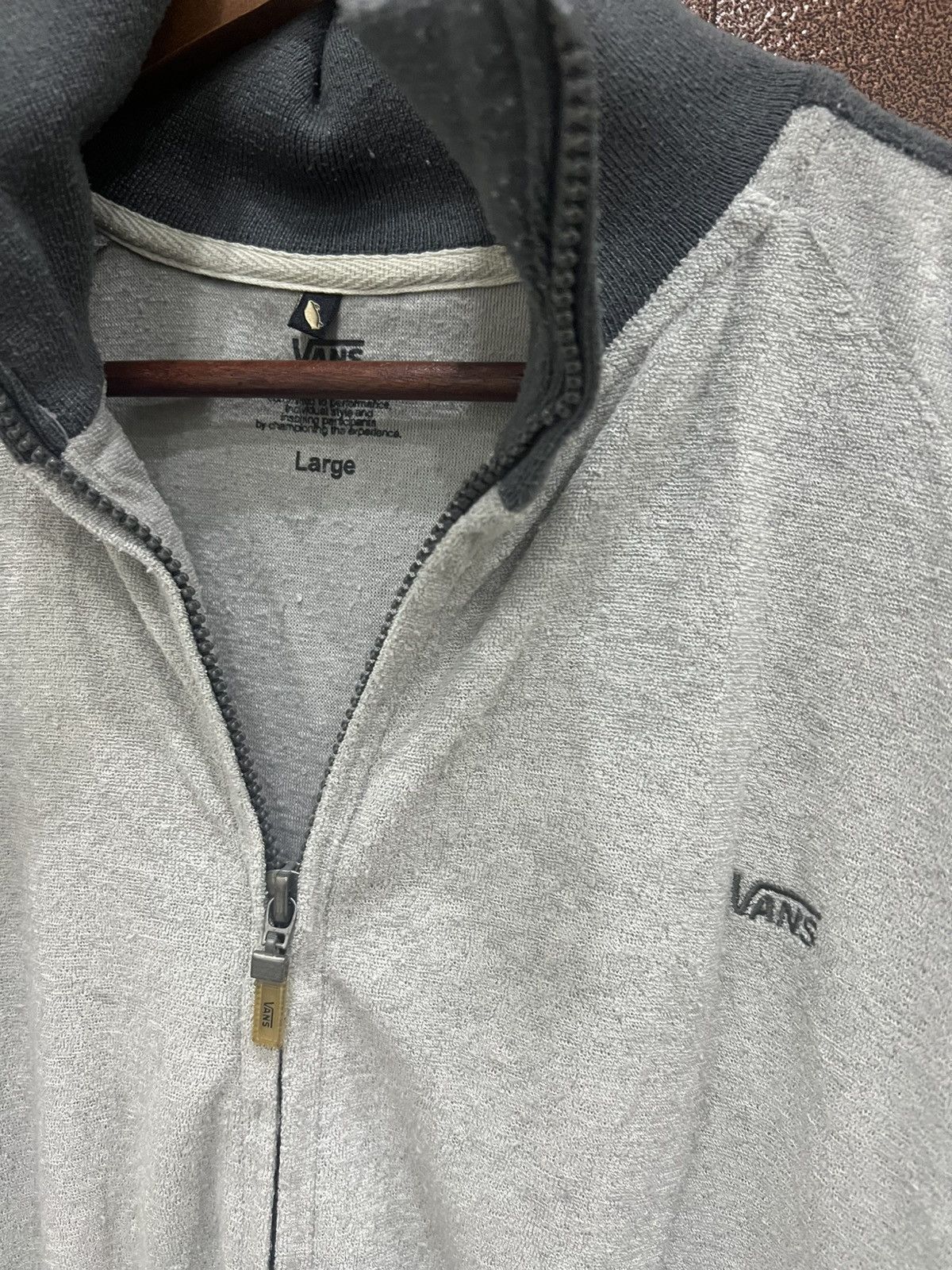 Japanese Brand Vans Zip Fullover Pullover Cotton Sweatshirt Track Jacket Size US L / EU 52-54 / 3 - 7 Thumbnail