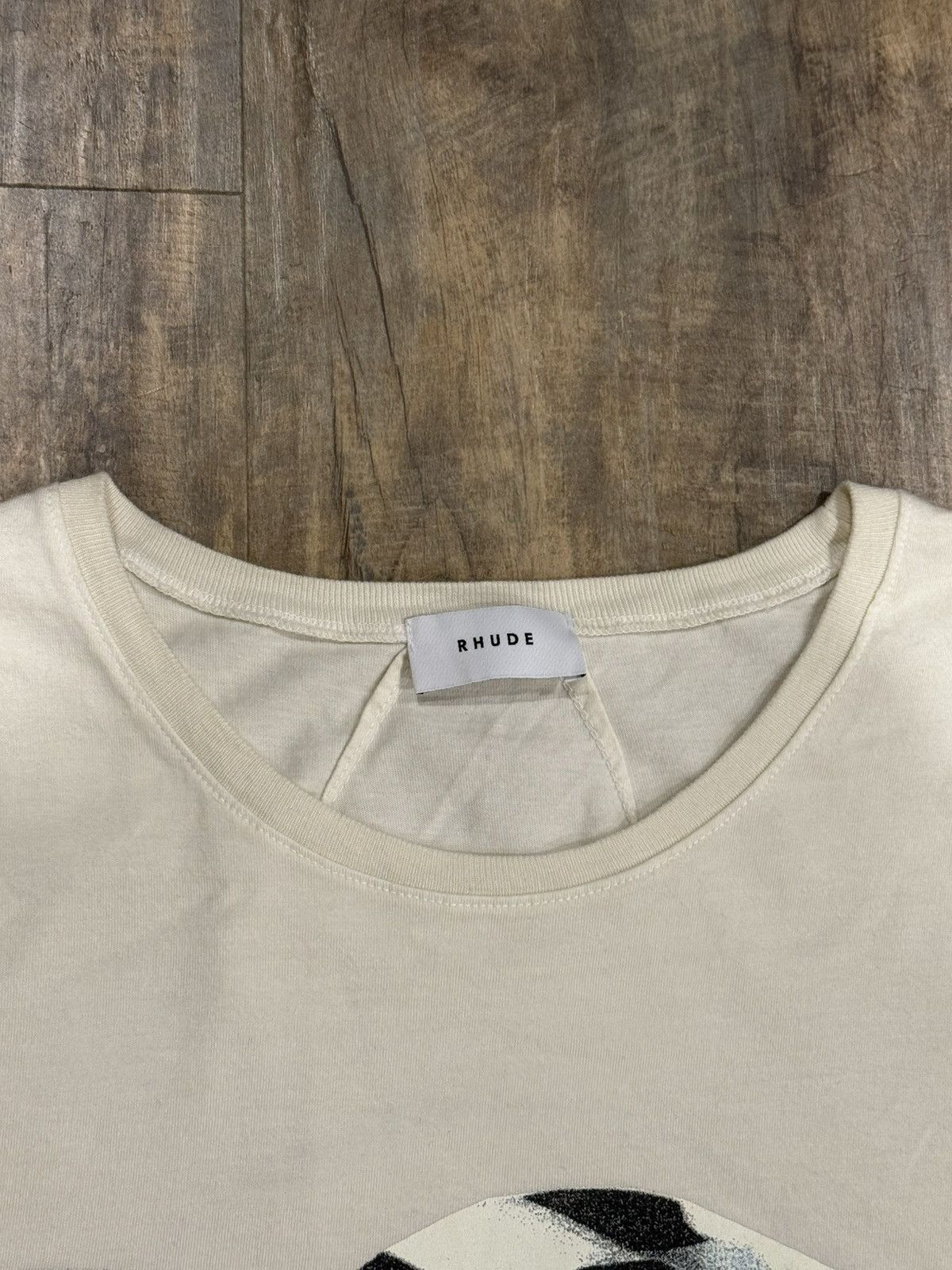 Rhude Rhude NASCAR Race Logo Cream Tee Racing Tour Checkered Flag Size US L / EU 52-54 / 3 - 6 Thumbnail