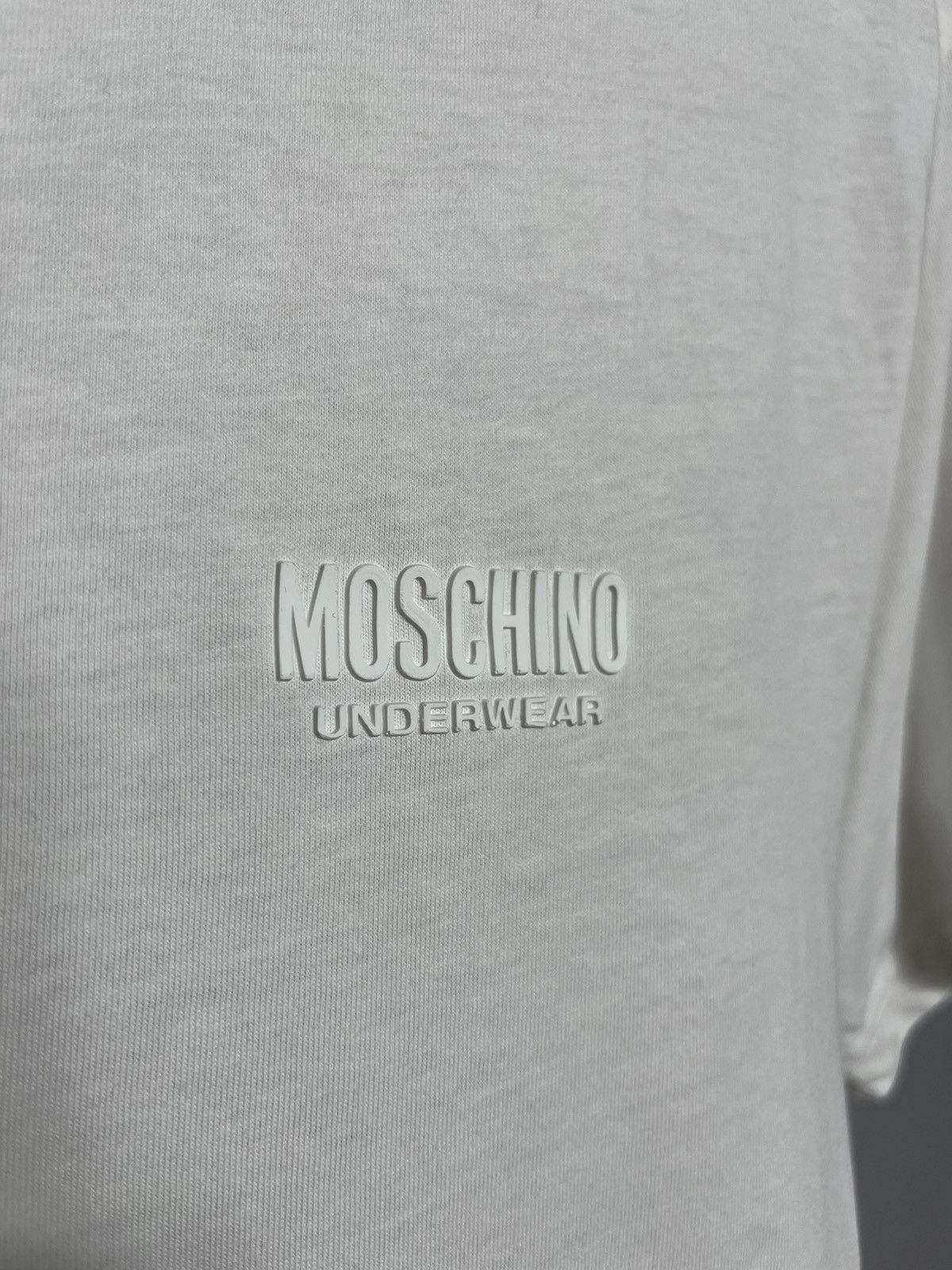 Moschino Moschino T-Shirt White Tape Logo cotton mens short sleeve Size US M / EU 48-50 / 2 - 6 Thumbnail