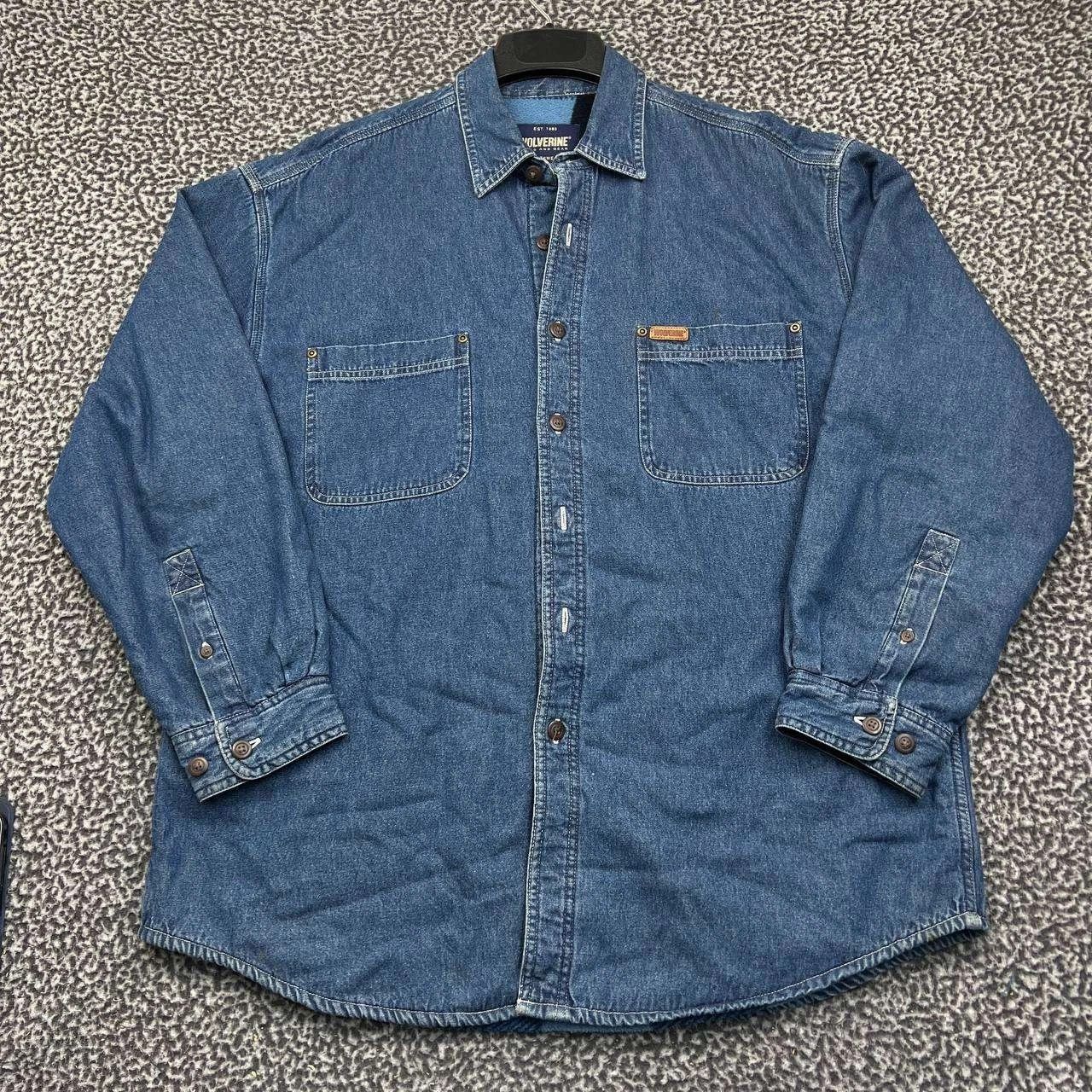 Wolverine Wolverine Shacket Men Denim Plaid Fleece Lined Collared L Size US L / EU 52-54 / 3 - 1 Thumbnail