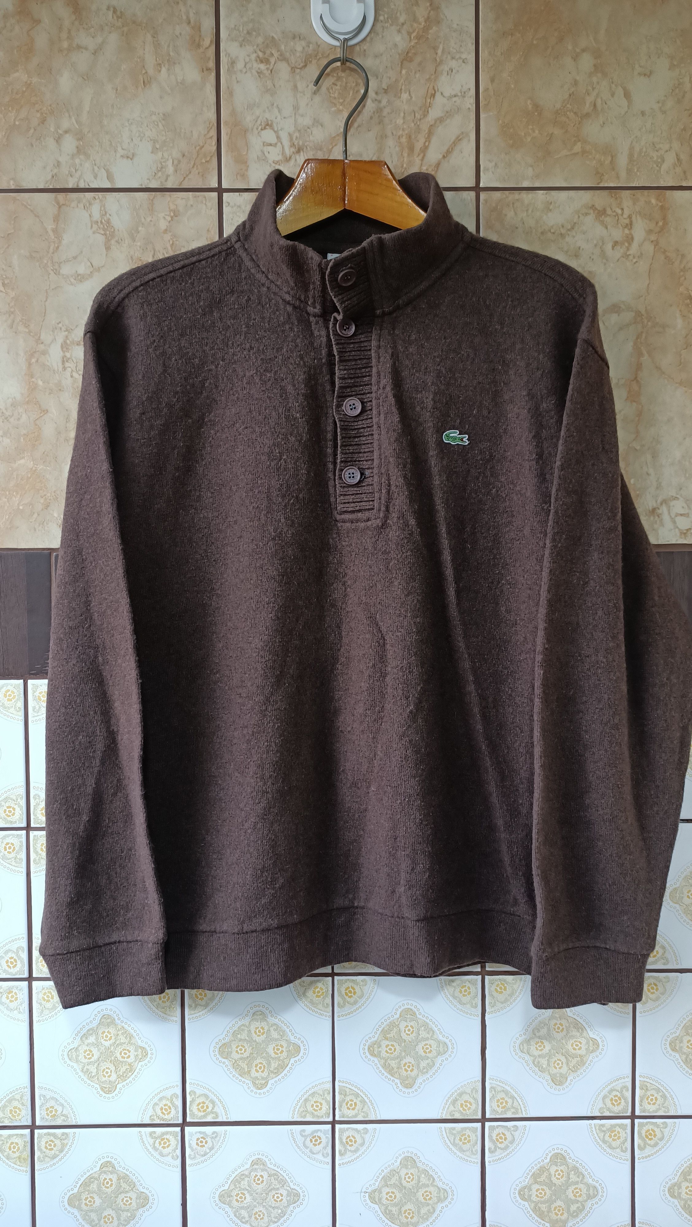 Lacoste Vintage Brown Lacoste sweater Size US XL / EU 56 / 4 - 1 Thumbnail
