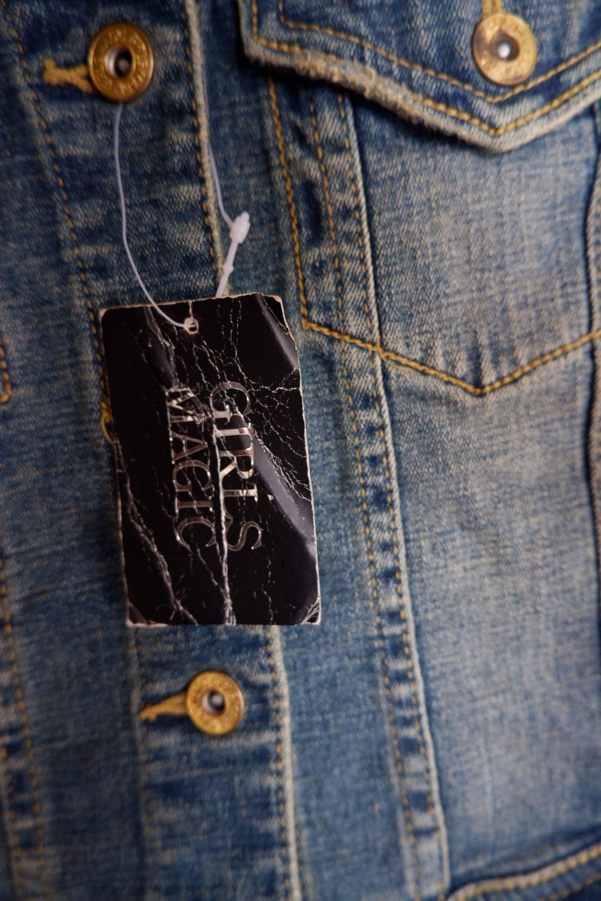 Le Grande Bleu (L.G.B.) Amazing Fur Neck Girls Magic Cropped Denim Jacket Size M / US 6-8 / IT 42-44 - 4 Thumbnail