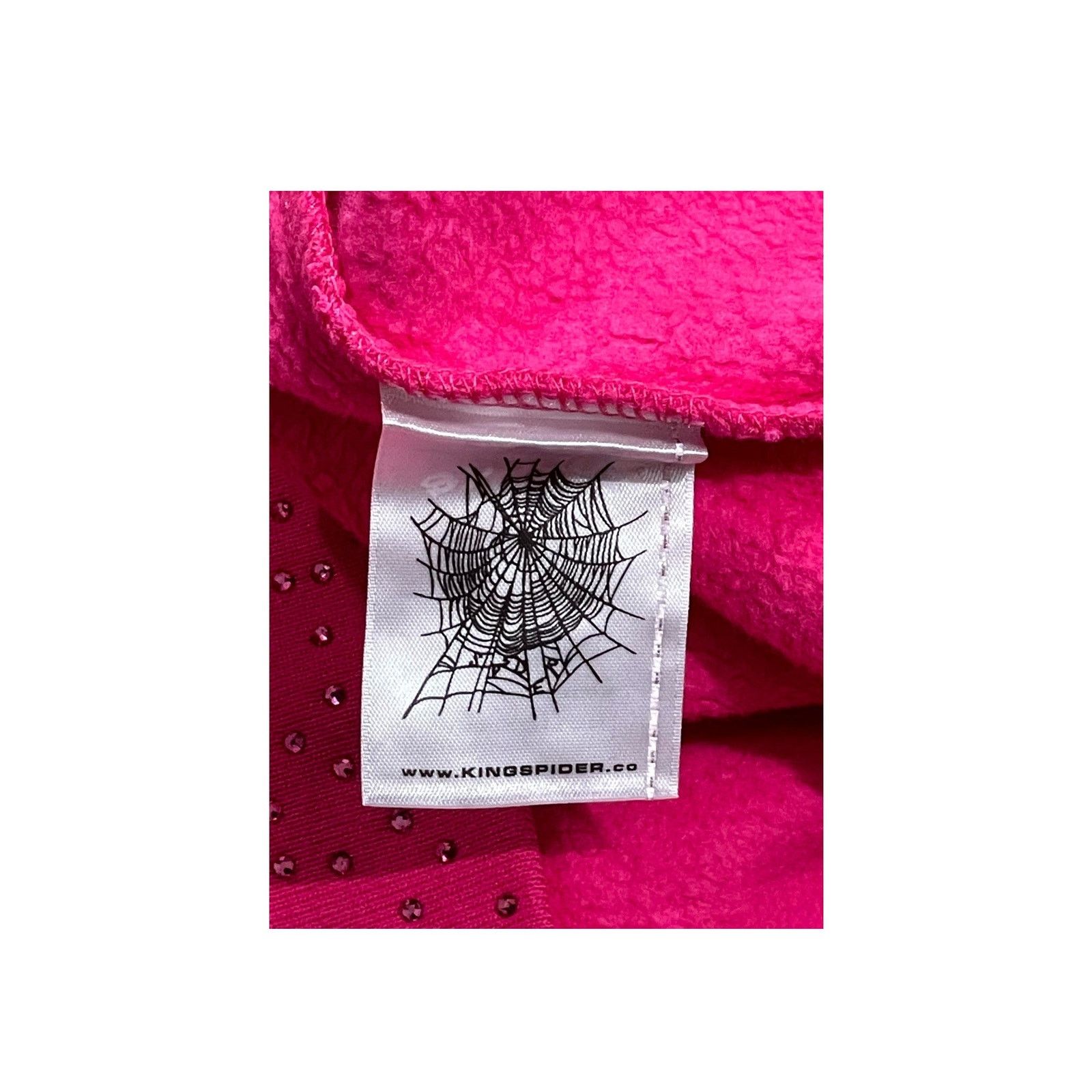 Sp5der Sp5der "Rhinestone VVS" Pink Hoodie Size US XL / EU 56 / 4 - 4 Thumbnail