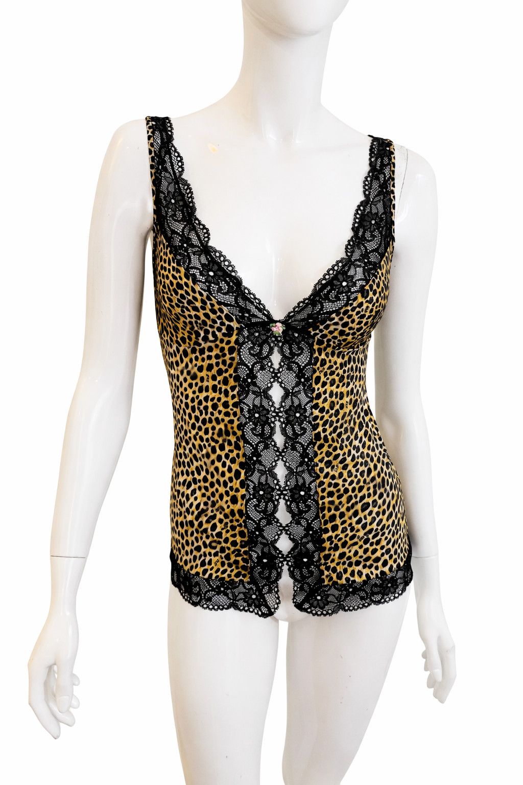 Dolce & Gabbana Dolce & Gabbana Leopard Lace D&G Animal Print Top Size M / US 6-8 / IT 42-44 - 2 Thumbnail