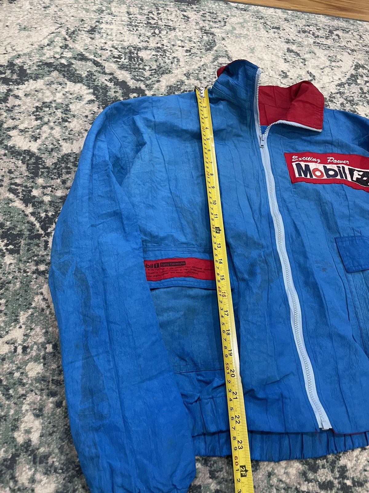 Vintage Vintage Mobil Formula 1 Racing Team Nylon Bomber Jacket Size US XL / EU 56 / 4 - 9 Thumbnail